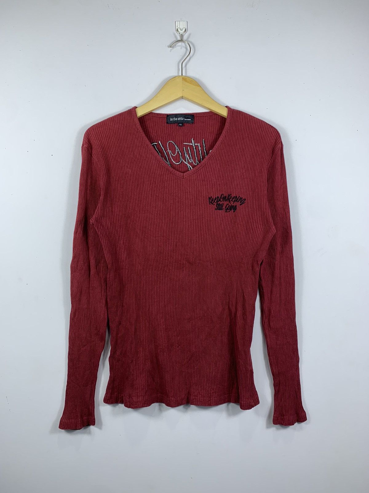 image of 14Th Addiction x In The Attic Japanese In The Attic Long Slevee Punk Style in Maroon (Size Medium)
