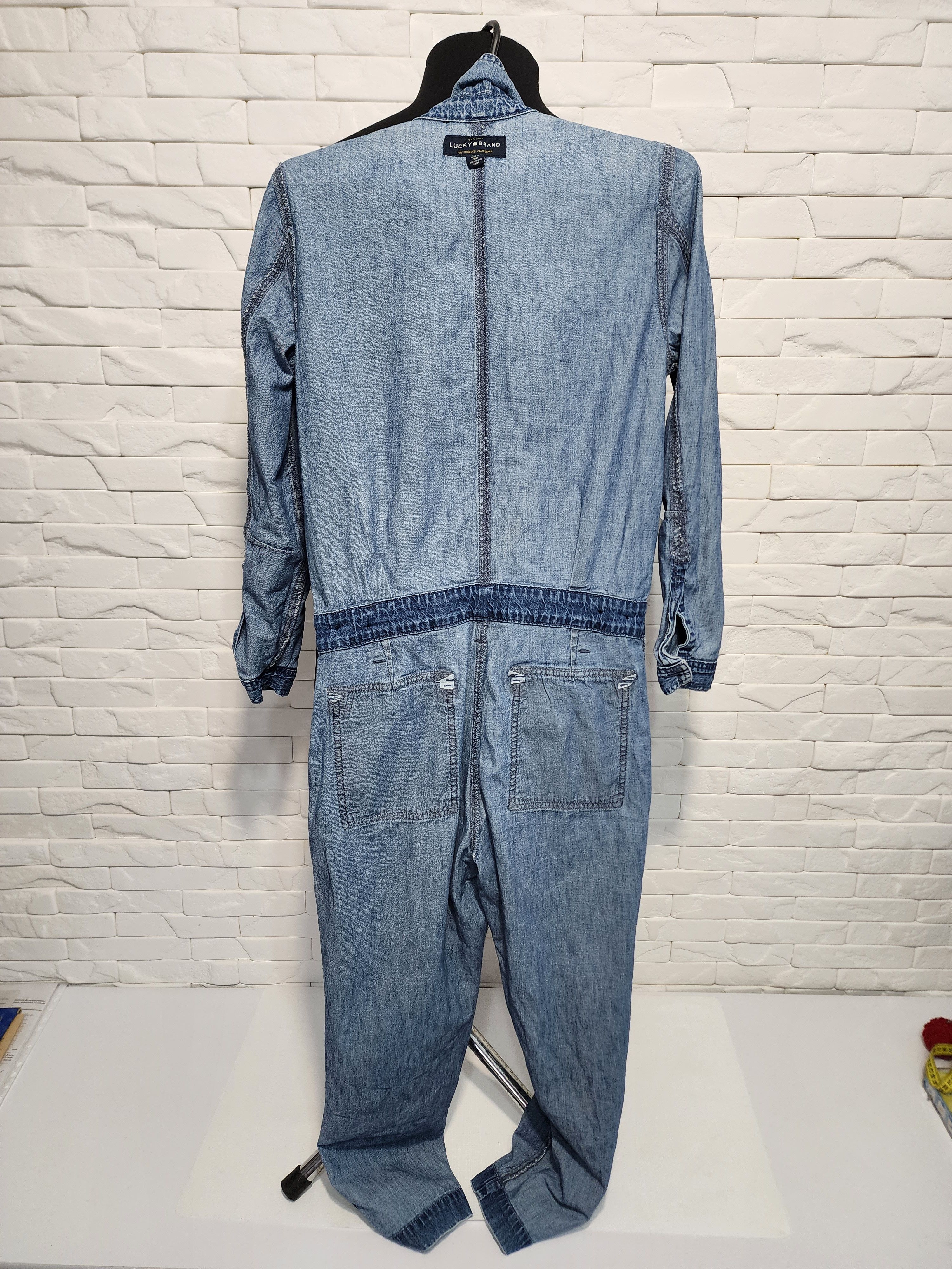 Other Women's blue jumpsuit made of wonderful denim. Size 34" / US 12 / IT 48 - 6 Thumbnail
