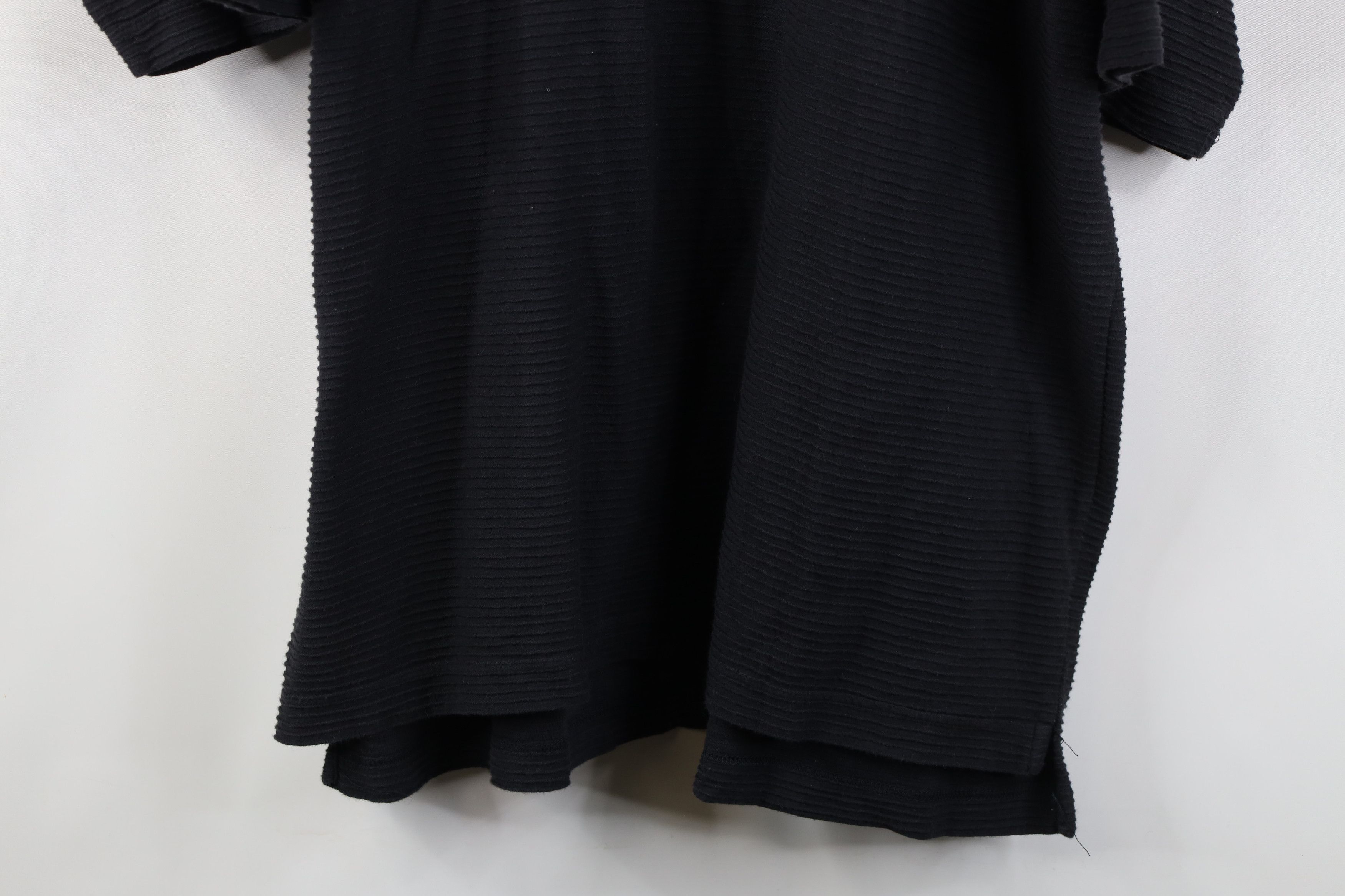 Vintage Vintage 90s Streetwear Baggy Fit Ribbed Knit T-Shirt Black Size US XL / EU 56 / 4 - 3 Thumbnail