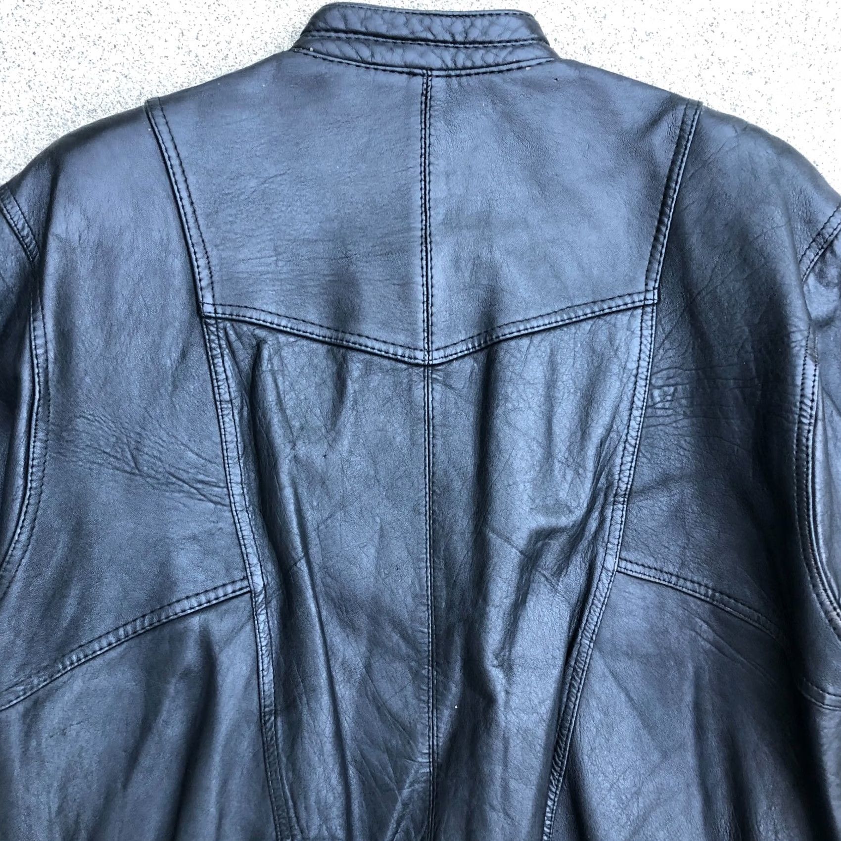 Vintage VINTAGE Cuero Legitimo Leather Jacket Men's 2XL Black Full Zip Bomber Moto Argentina Jacket Mens Leather Full Zip 2XL Black Cuero Legitimo Size US XXL / EU 58 / 5 - 3 Thumbnail