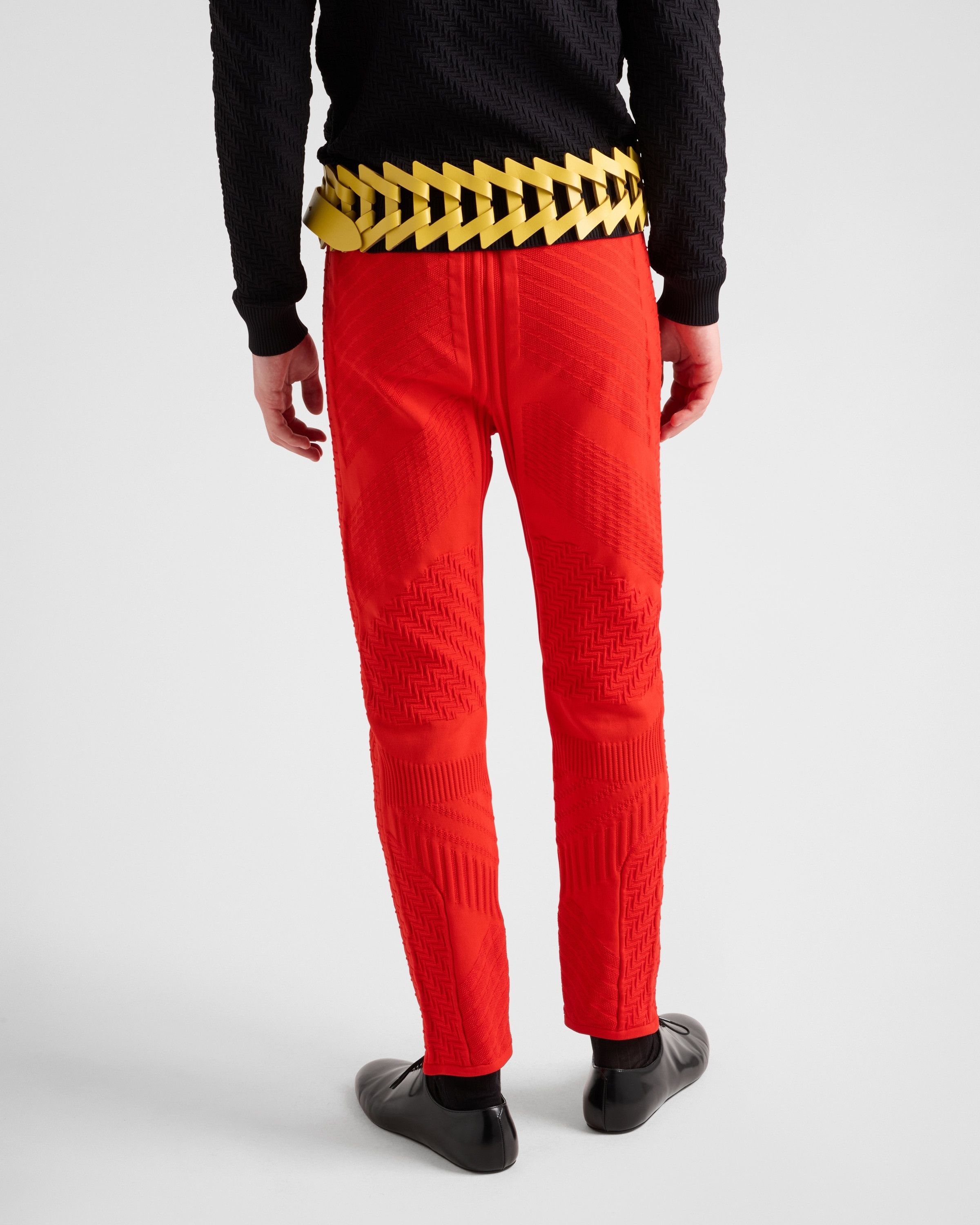Prada o1bcso1str1025 Nylon Technical Pants in Red Size US 32 / EU 48 - 4 Thumbnail
