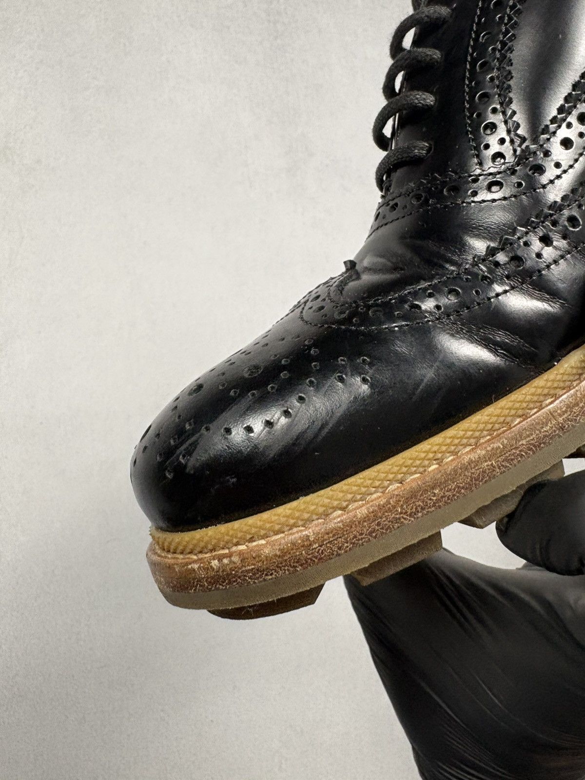 Jil Sander Jil Sander Black Leather Brogue Lug Sole Shoes Size 39 Rare Size US 6 / EU 39 - 19 Thumbnail