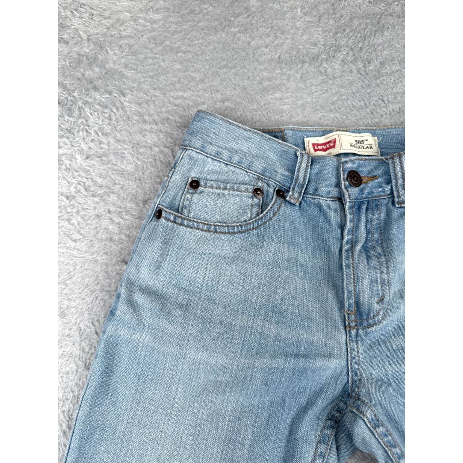 Levi's Levi's Shorts Girl 14 Blue Cut Off Slim Low Regular Fit 100% Cotton Low Rise 24x9 Denim Shorts Teens 14 Blue 80s Cross Womens Girls Size 36" / US 14 / IT 50 - 4 Thumbnail
