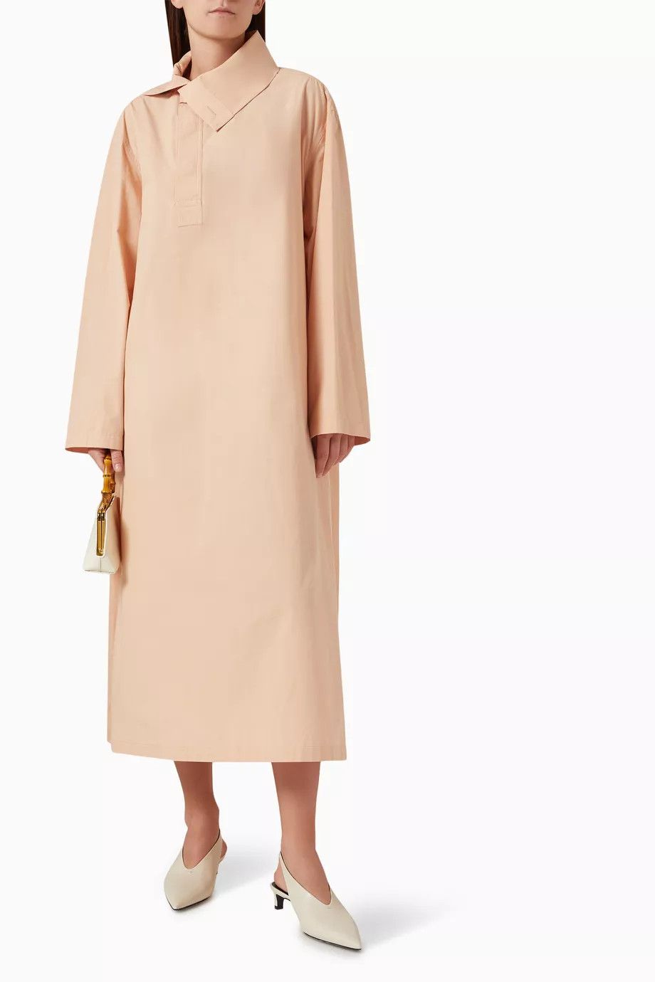 Jil Sander o1w1db10825 Midi Dress in Pink Size S / US 4 / IT 40 - 5 Thumbnail