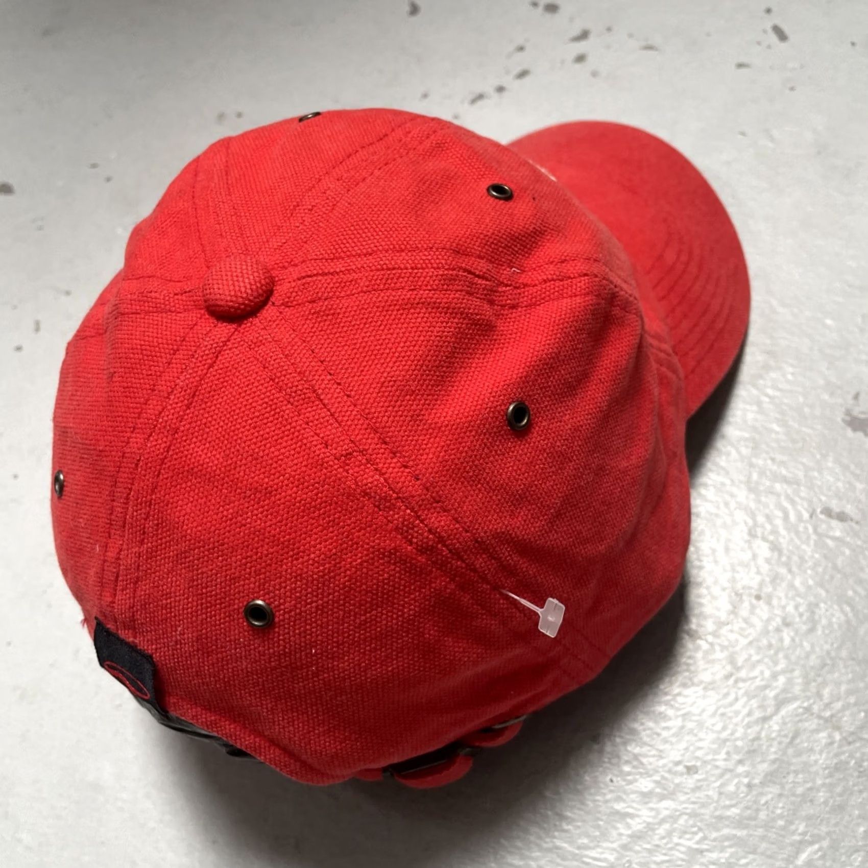 Vans VINTAGE Vans Skateboarding Canvas Baseball Dad Cap OS Adjustable Red 90s Y2K Unisex Adults One Size Cap Mens Womens Boys Girls Size ONE SIZE - 4 Thumbnail