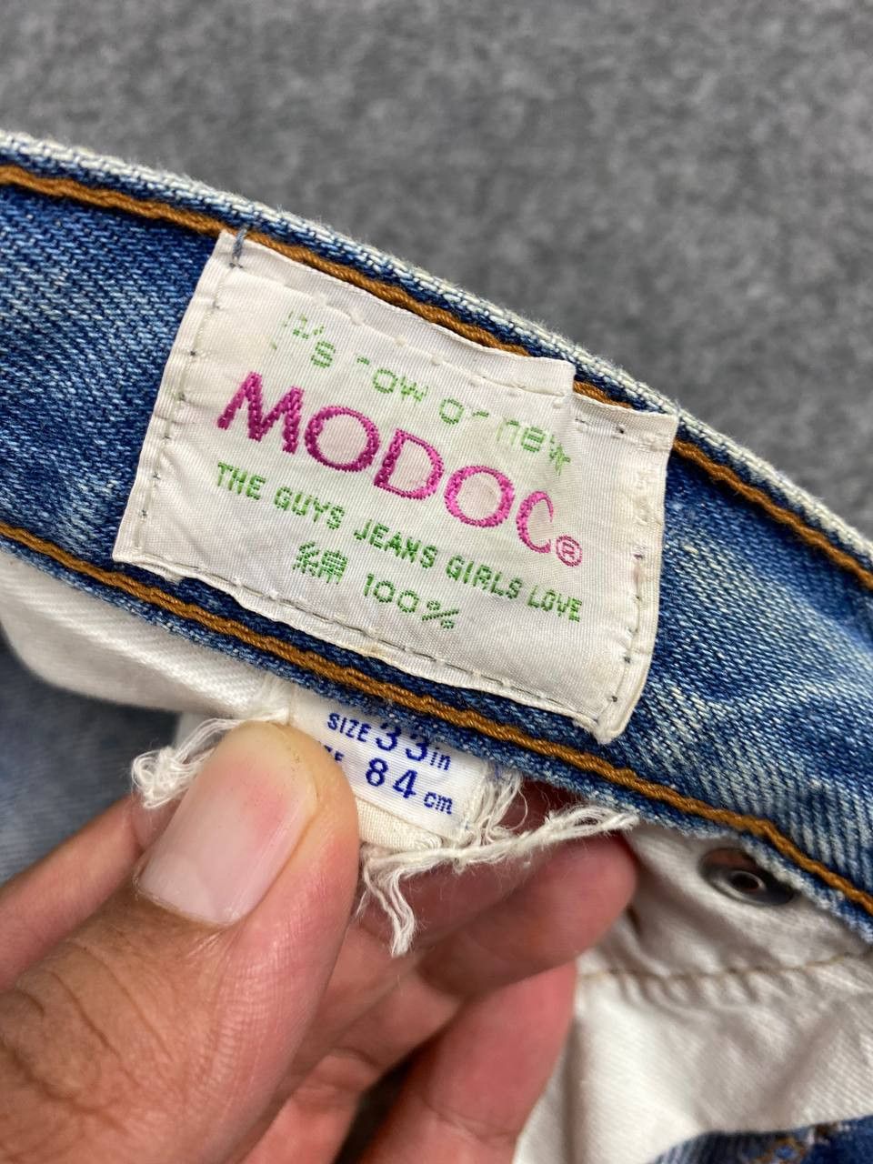 Japanese Brand vintage modoc japan bootcut flare distressed denim Size US 34 / EU 50 - 14 Thumbnail