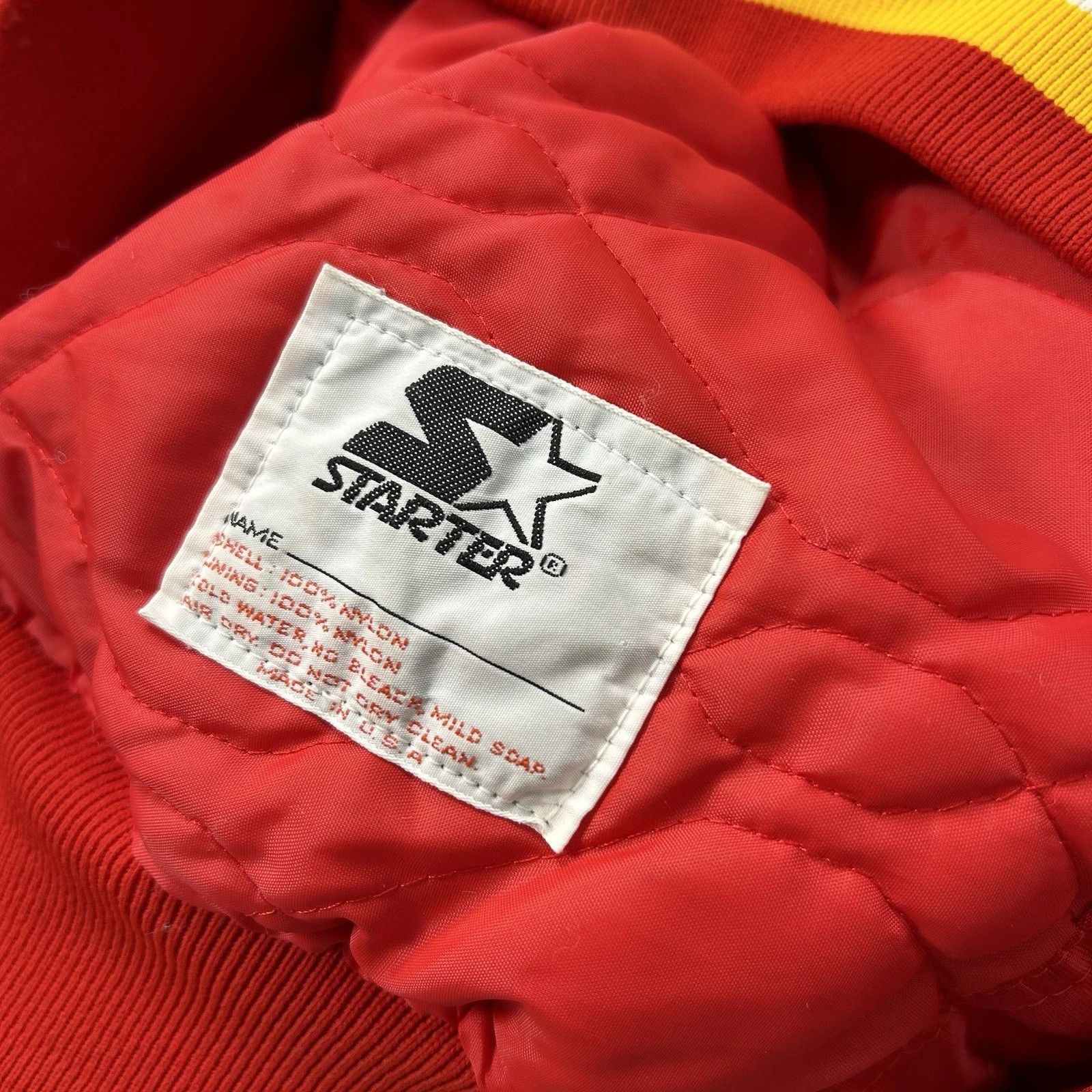 NBA × Starter × Vintage HOUSTON ROCKETS STARTER SATIN BOMBER JACKET MADE IN USA Size US XL / EU 56 / 4 - 6 Thumbnail