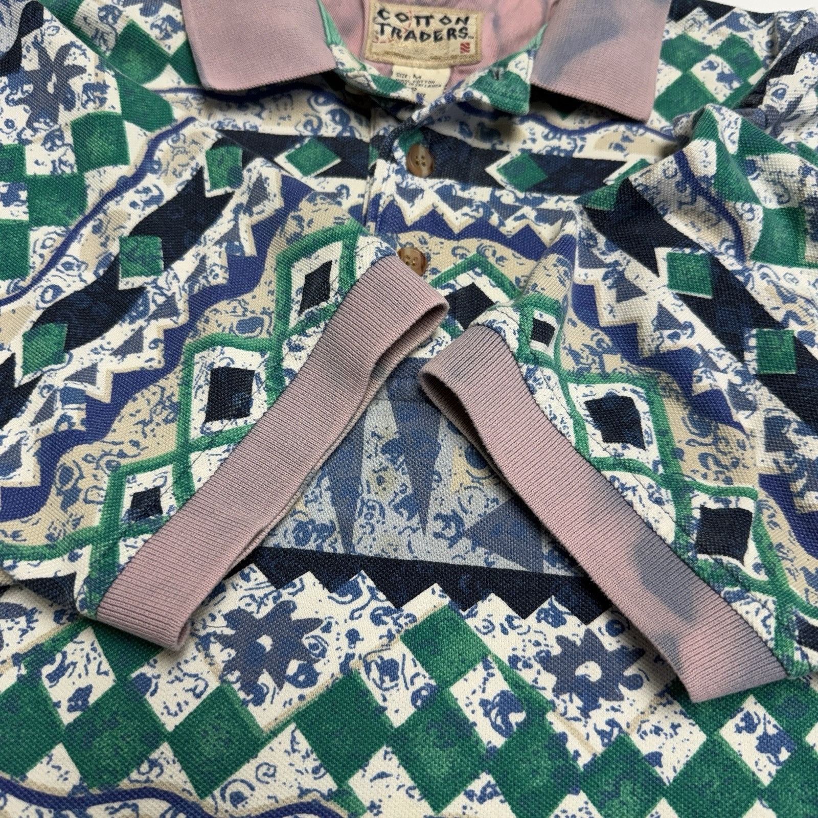 Cotton Traders Vintage Cotton Traders Aztec Polo Shirt Mens Medium Size US M / EU 48-50 / 2 - 4 Thumbnail