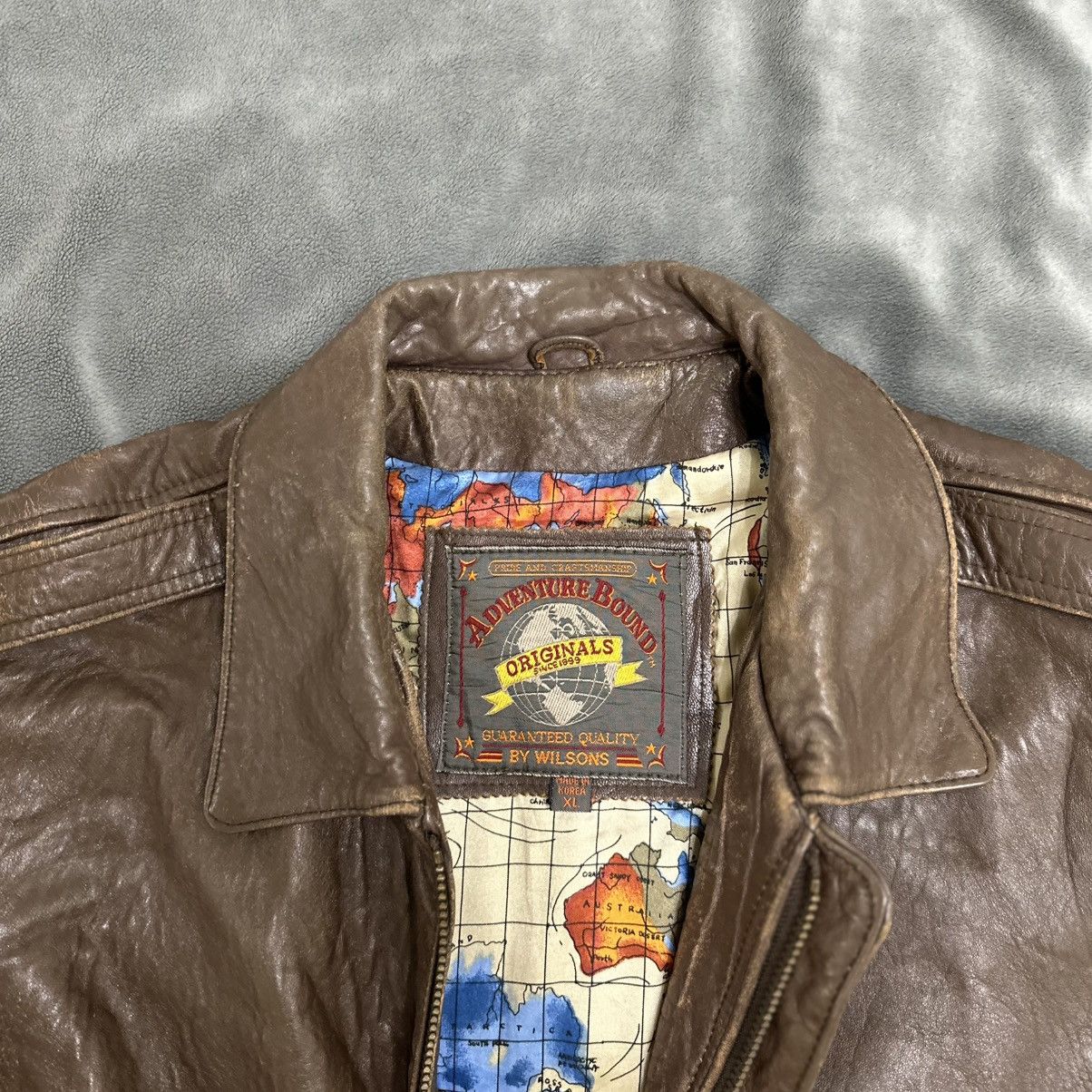 Adventure Bound ADVENTURE BOUND Mens Wilsons Leather Bomber Jacket Size US XL / EU 56 / 4 - 2 Thumbnail