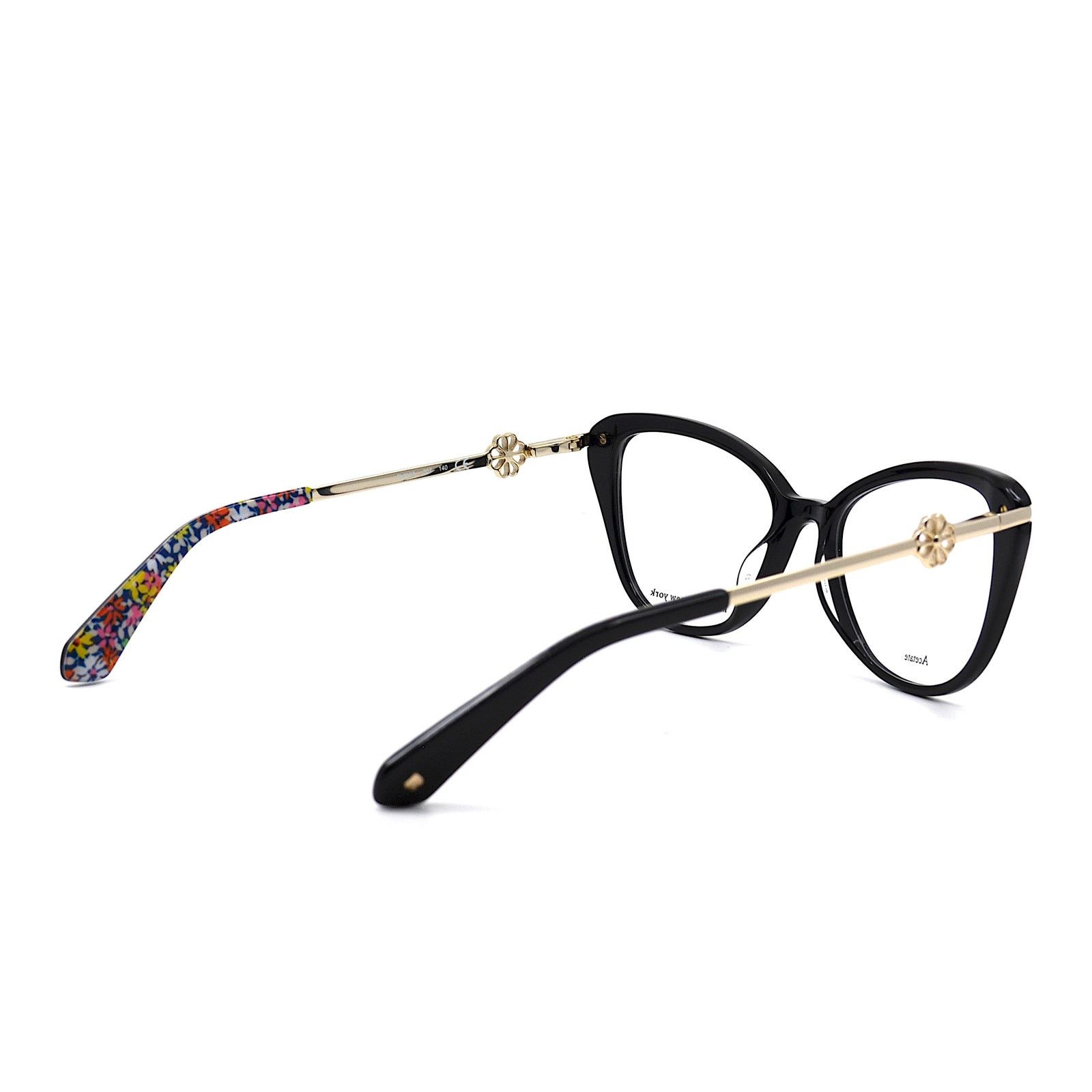 Kate Spade NEW KATE SPADE FLAVIA 807 BLACK GOLD EYEGLASSES FRAME Size ONE SIZE - 9 Thumbnail