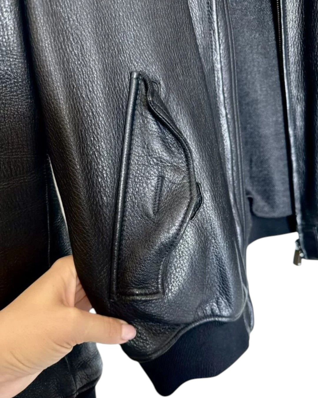 Yves Saint Laurent YSL LEATHER BOMBER JACKET Size US L / EU 52-54 / 3 - 6 Thumbnail