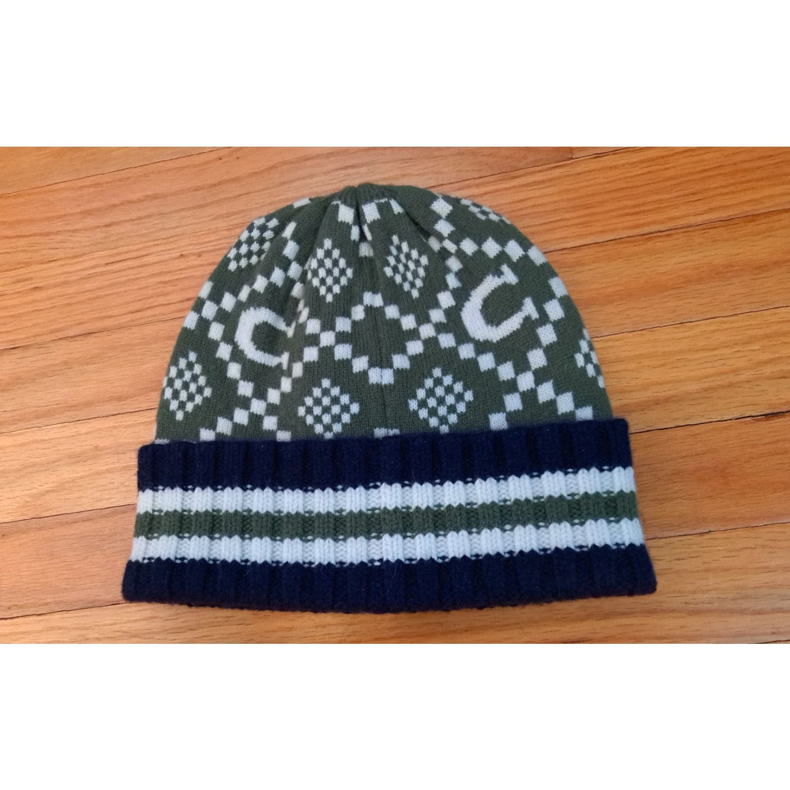 Coach VINTAGE Coach Beanie Wool Hat Green Womens NWT Winter 97% Wool Adjustable Powerfully Knit Men? Size ONE SIZE - 3 Thumbnail