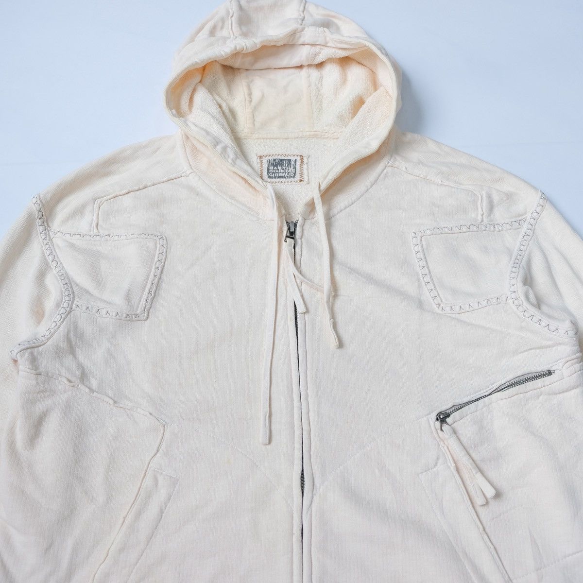 Marithe + Francois Girbaud 2000s Marithe Francois Girbaud cut & sew zip up hoddie Size US L / EU 52-54 / 3 - 3 Thumbnail