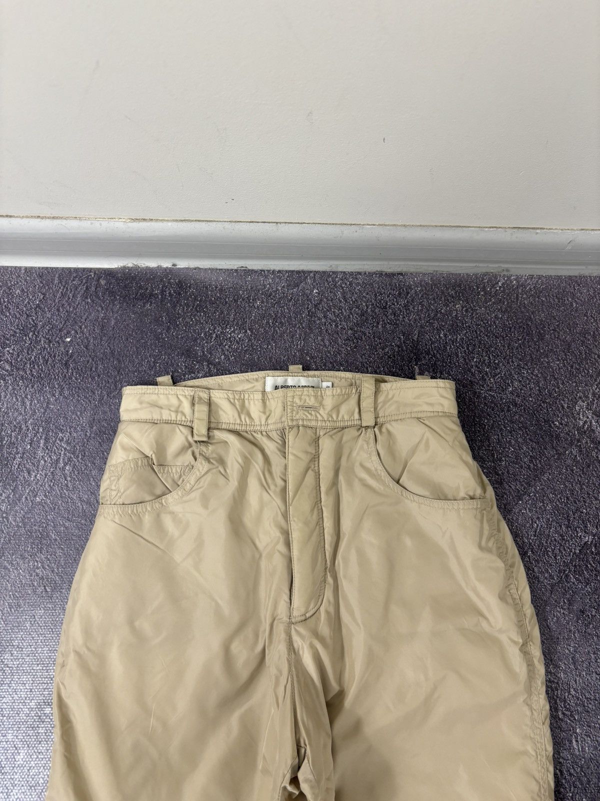 Aspesi Alberto Aspesi Women’s Rare Beige Italian Luxury Nylon Pants Size 27" / US 4 / IT 40 - 7 Thumbnail