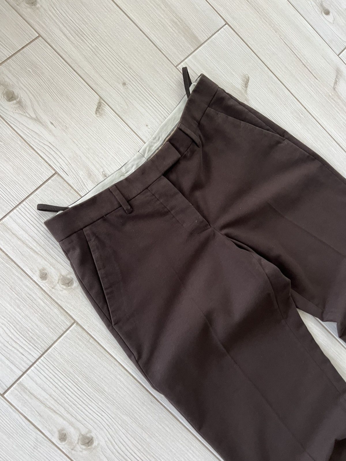 Helmut Lang Helmut Lang Archive Straight Brown Pants Designer Vintage Size US 28 / EU 44 - 10 Thumbnail