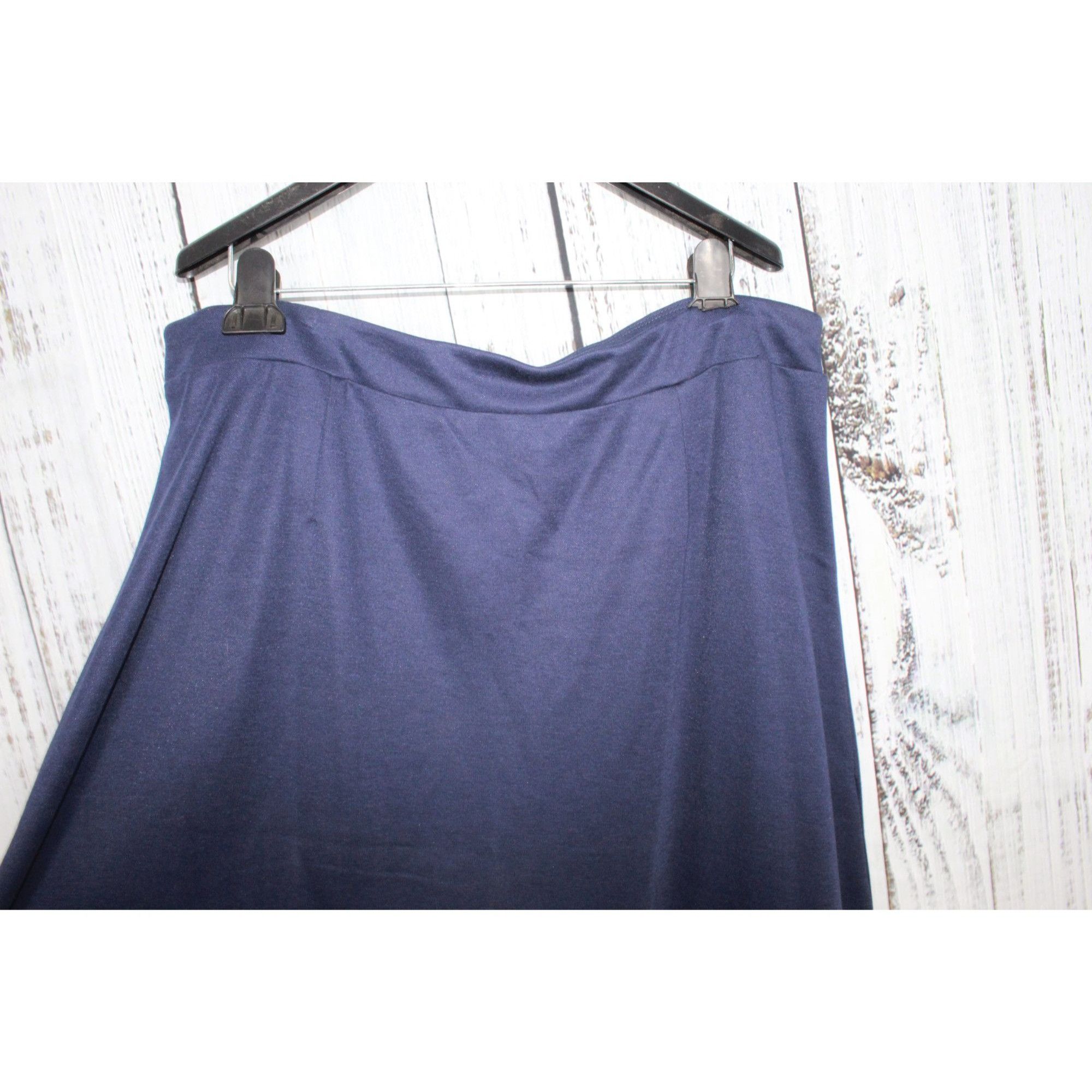 Other Appleseeds Women's Everyday Solid Basic Skirt Classic Navy S Size 38" / US 16 / IT 52 - 5 Thumbnail