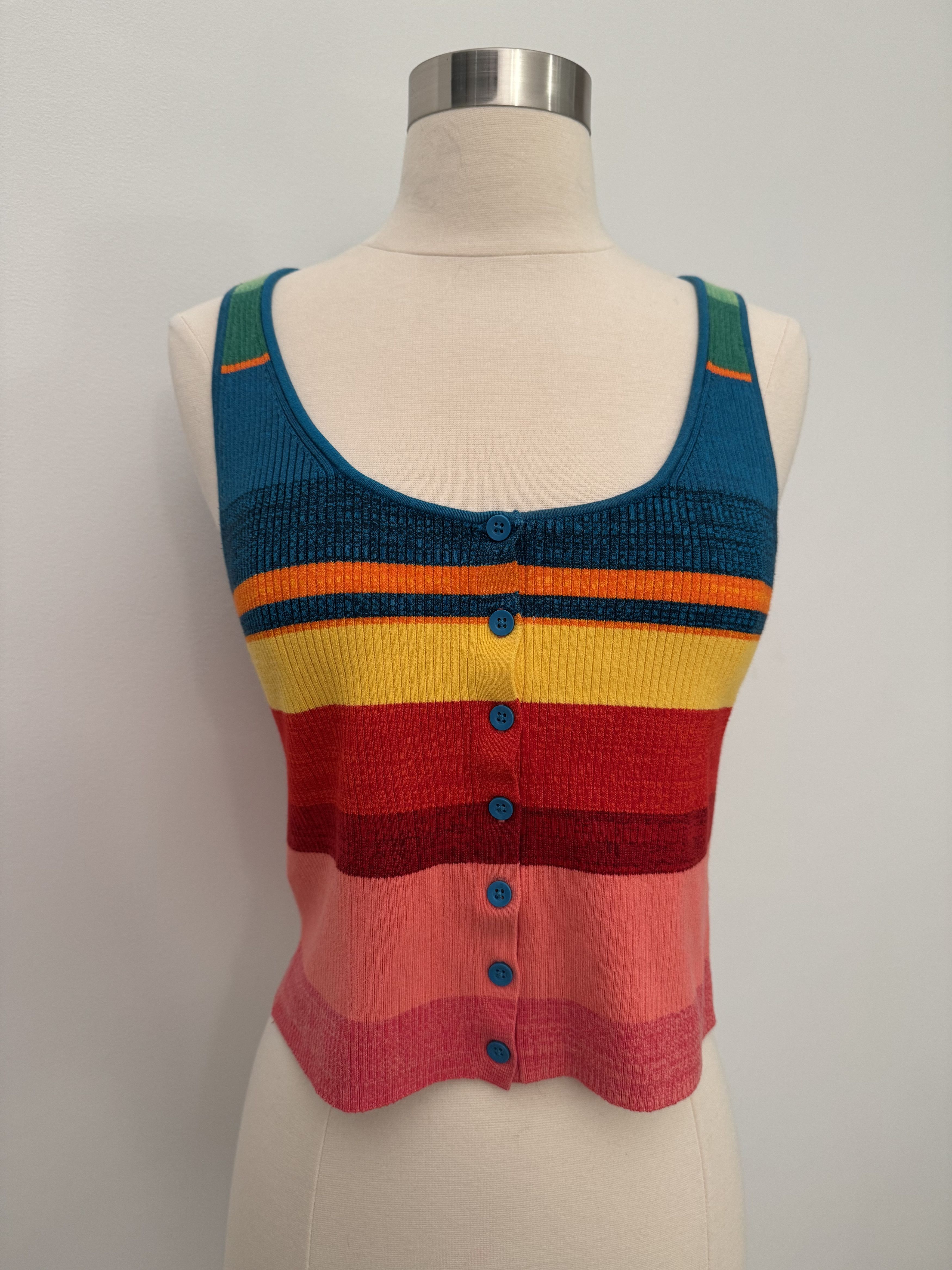 Alice + Olivia DARYN BUTTON CROPPED TANK Size M / US 6-8 / IT 42-44 - 4 Thumbnail