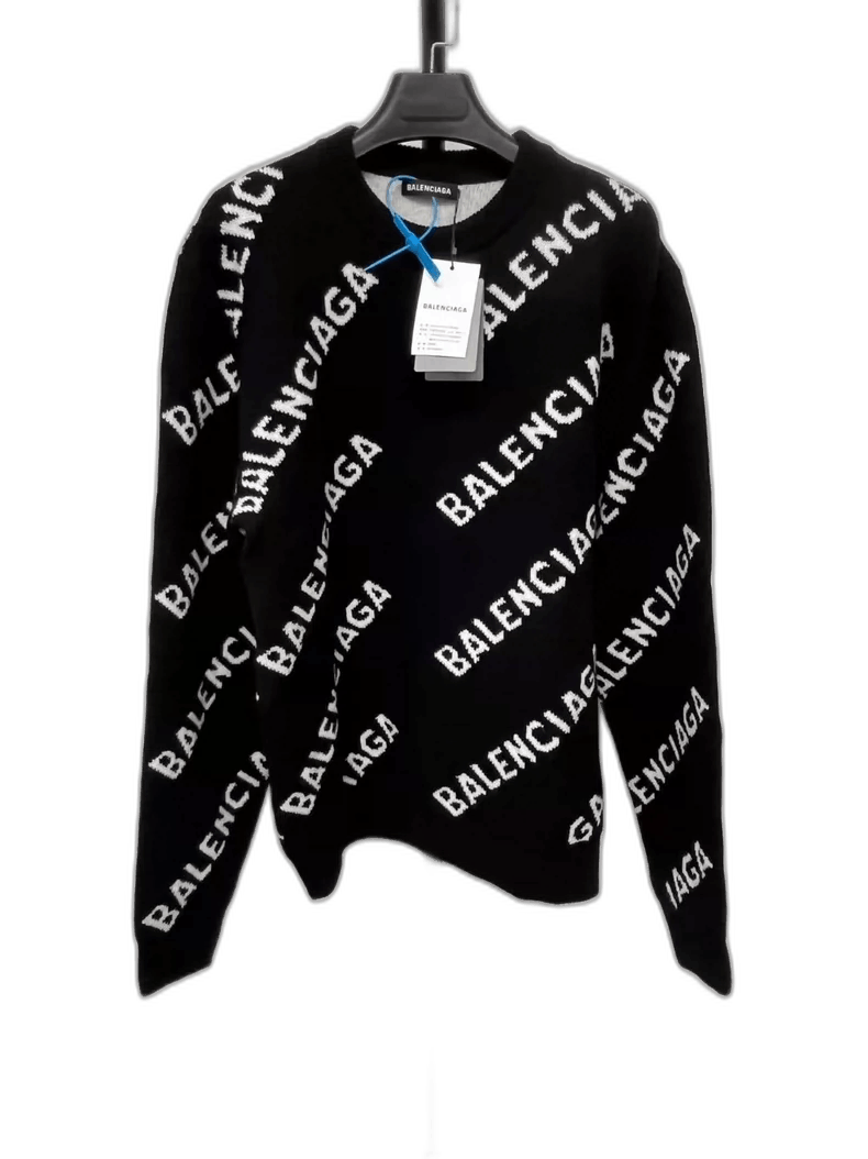 Balenciaga Men's Black Knit Sweater