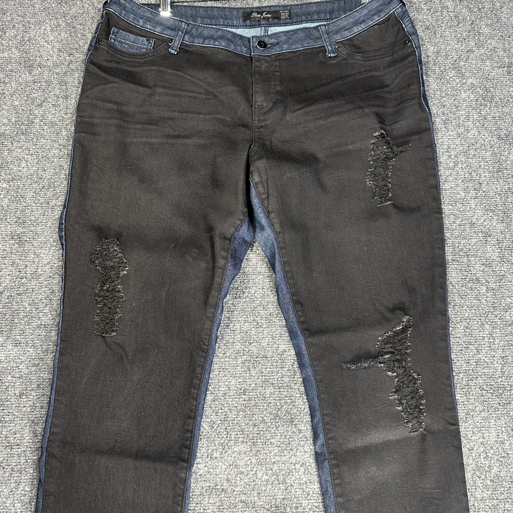 Vintage Poetic Justice Jeans Womens 32 Nikki Skinny Cotton Blend Black Front Back Denim Stretch Distressed Logo Regular Mid Rise Inseam 31.5in Boys/Girls? Size 24" / US 00 / IT 34 - 4 Thumbnail