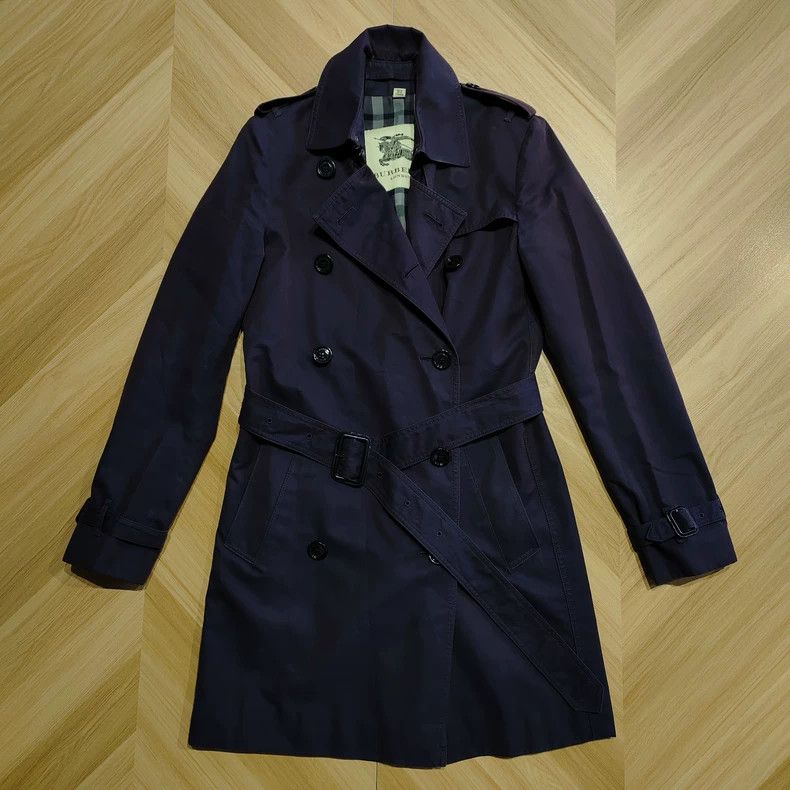 Burberry Burberry Purple Trench Coat UK6-yf Size US M / EU 48-50 / 2 - 1 Thumbnail