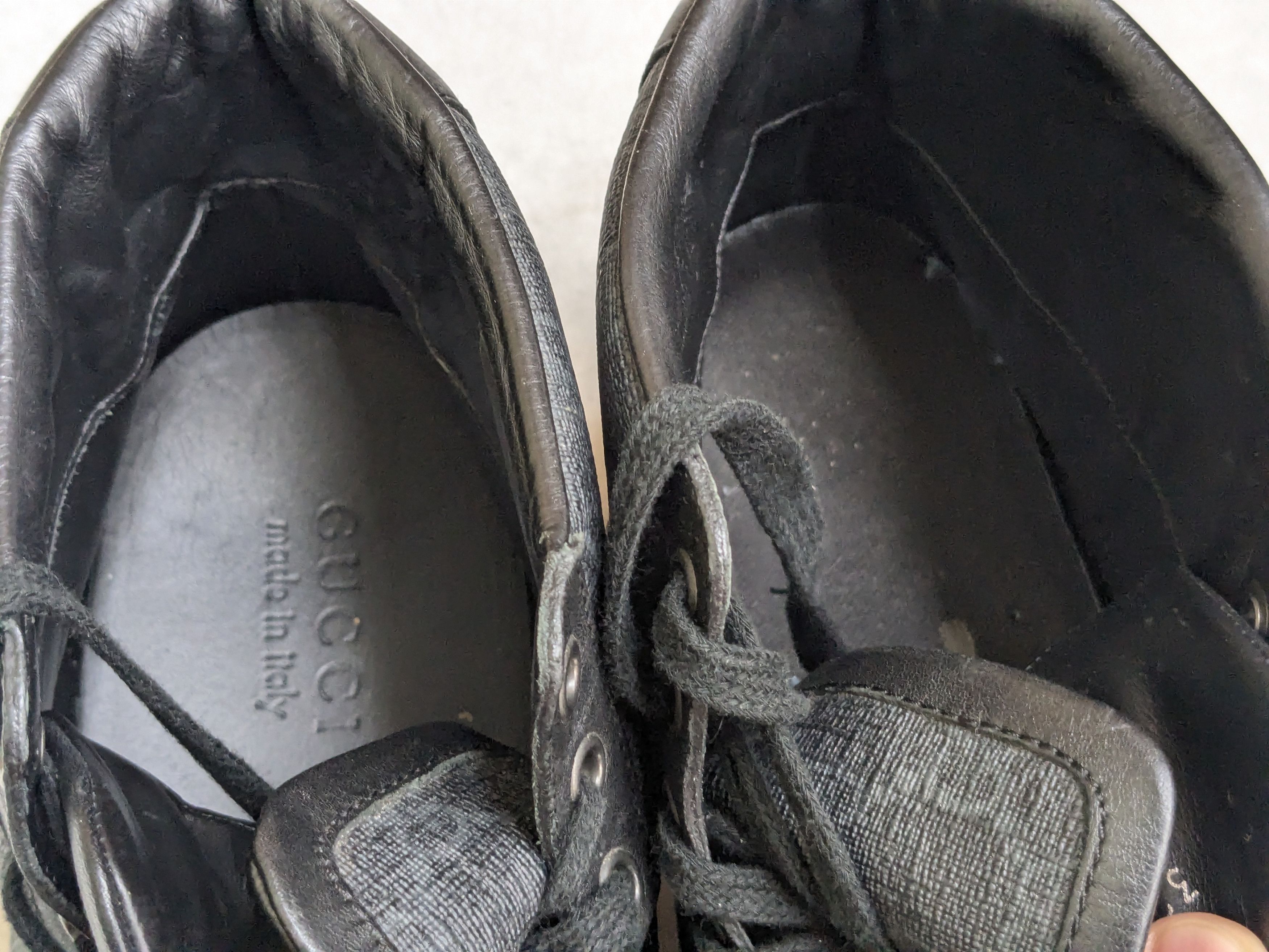 Gucci Gucci Monogram Sneakers Black 9 High Tops GG Logo Size US 9 / EU 42 - 8 Thumbnail