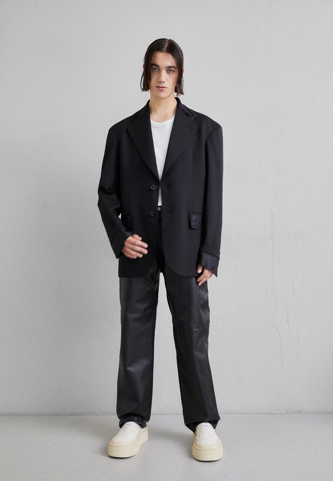 Maison Margiela !DS! SS23 Maison Margiela Deconstructed Black Blazer Jacket Size 40R - 5 Thumbnail