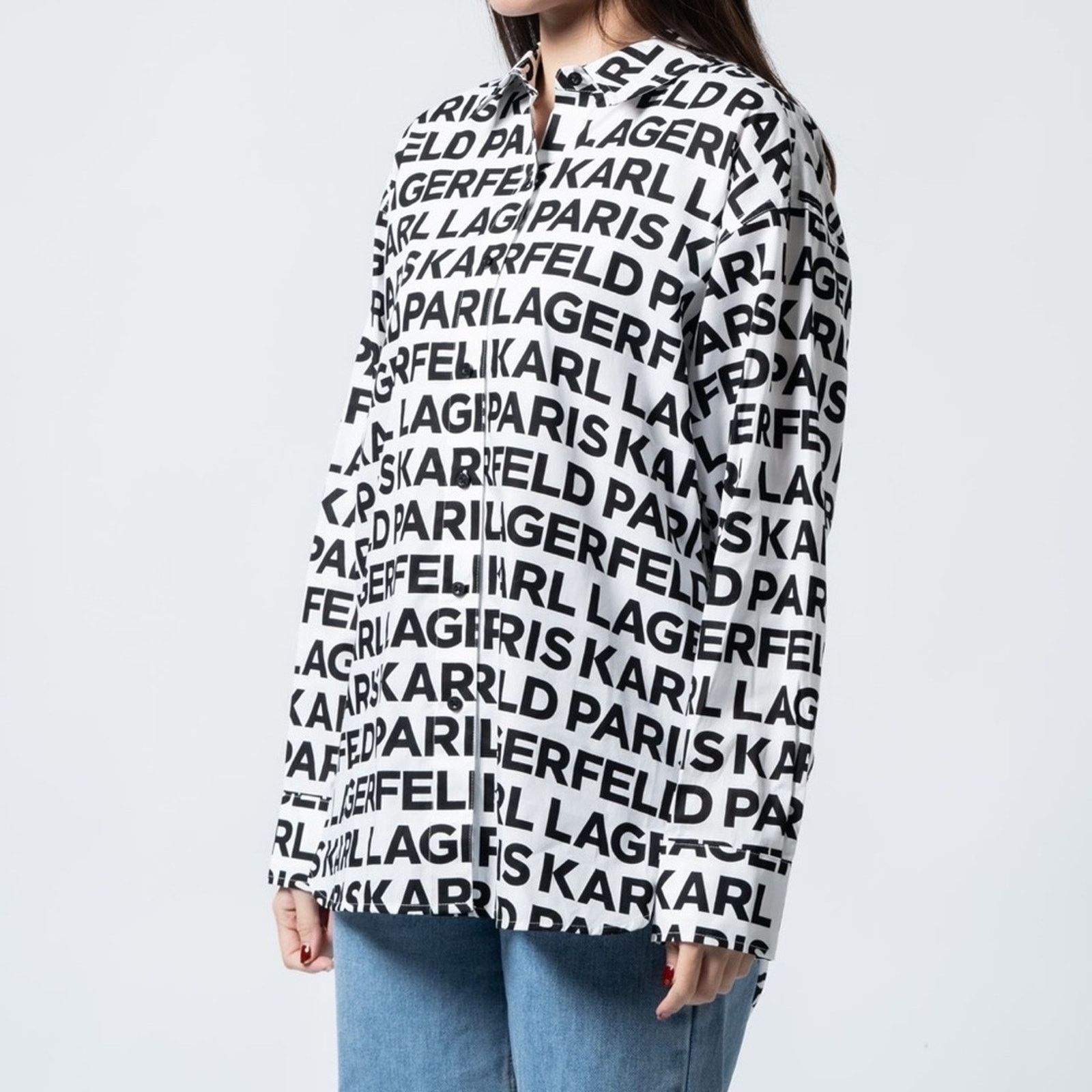 Karl Lagerfeld 2PC LOT Karl Lagerfeld Paris Womens White/Black Button Front Size XL / US 12-14 / IT 48-50 - 1 Thumbnail