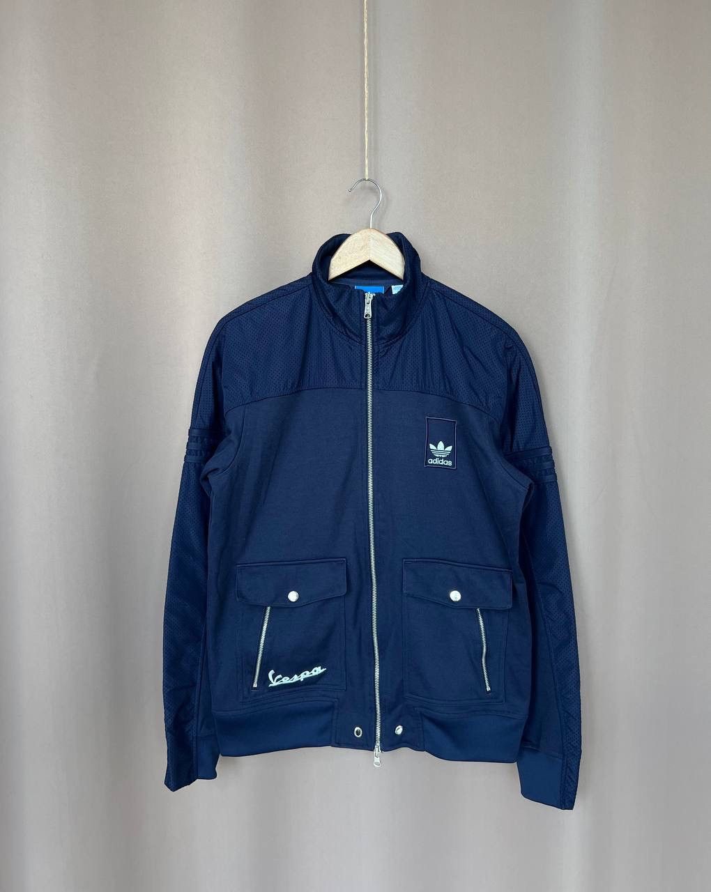 Adidas Vespa Jacket Mens Size M Navy Blue Tracksuit Full Zip