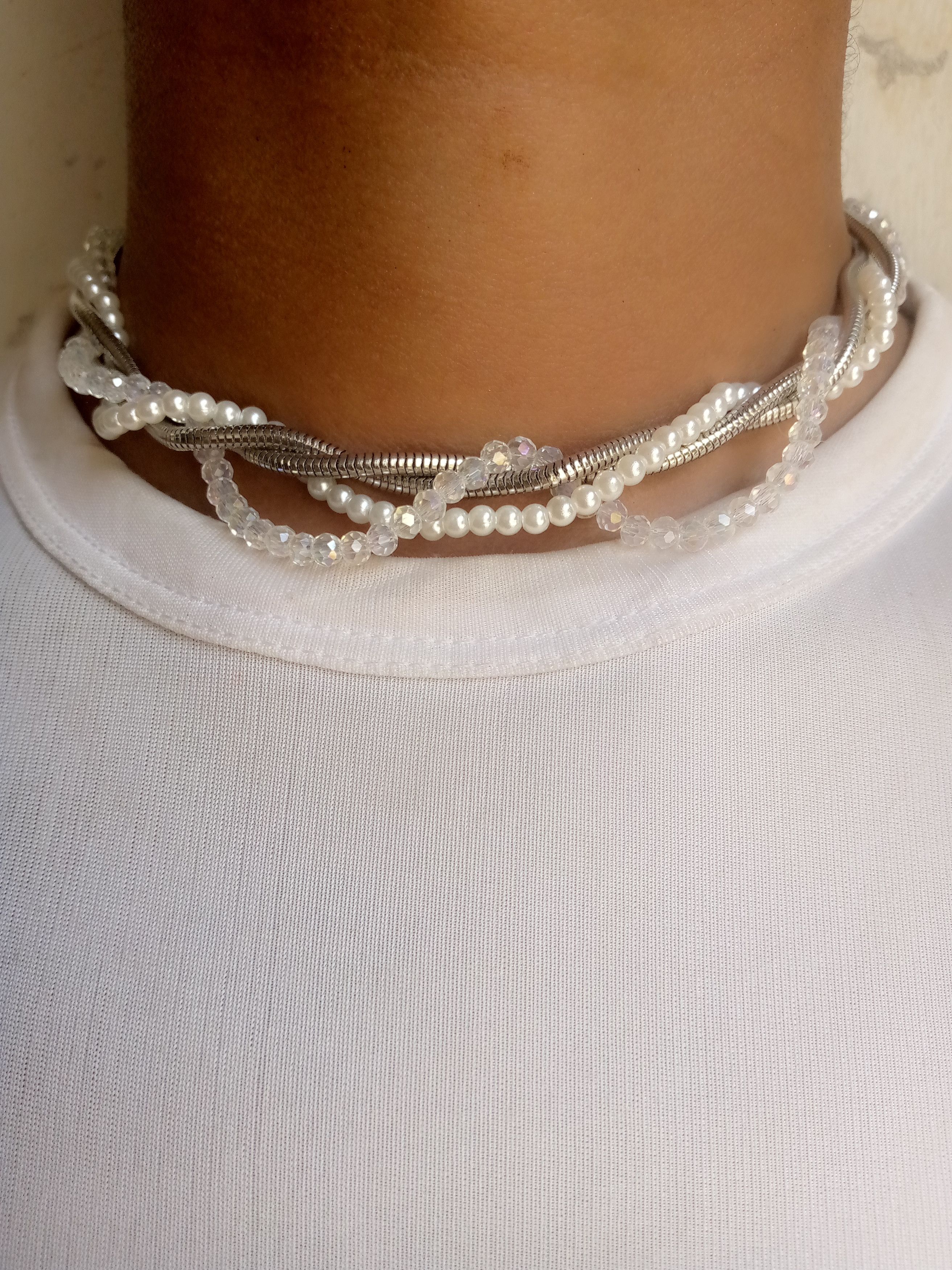 Other White Pearl and Crystal Choker Size ONE SIZE - 1 Preview