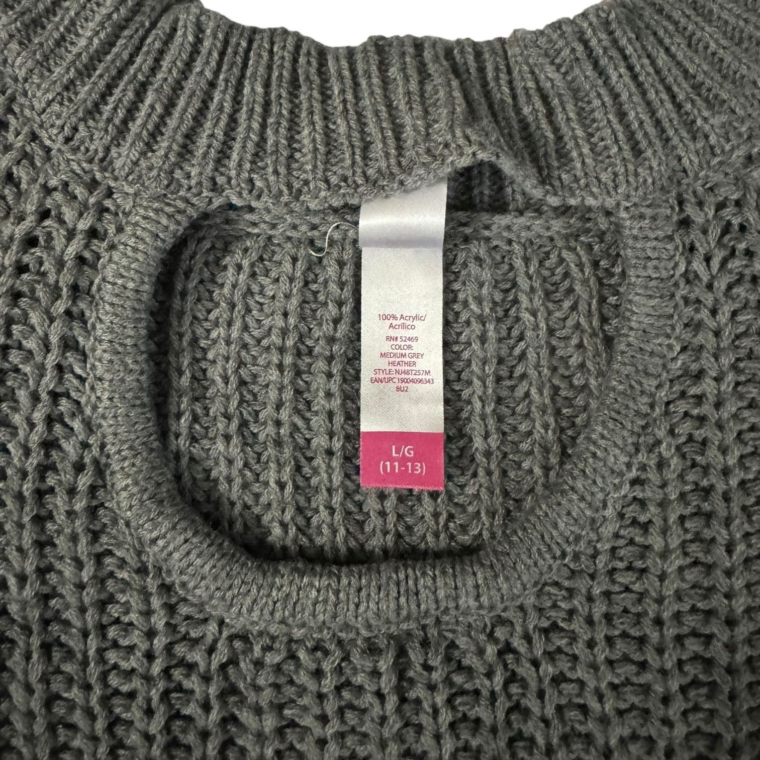 Other No Boundaries Knitted Gray Sheath Sweater Dress Large 11/13 Size L / US 10 / IT 46 - 3 Thumbnail