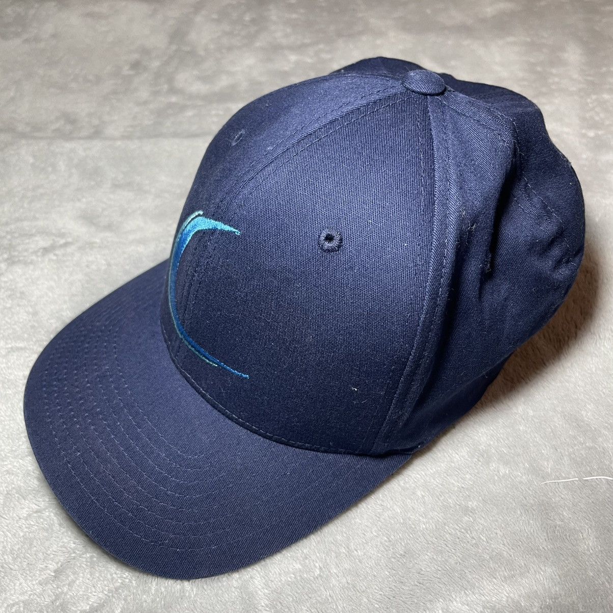 Port Authority Vintage Port Authority Flexfit Hat Blue Cap L/XL Mens Y2K Size ONE SIZE - 6 Thumbnail