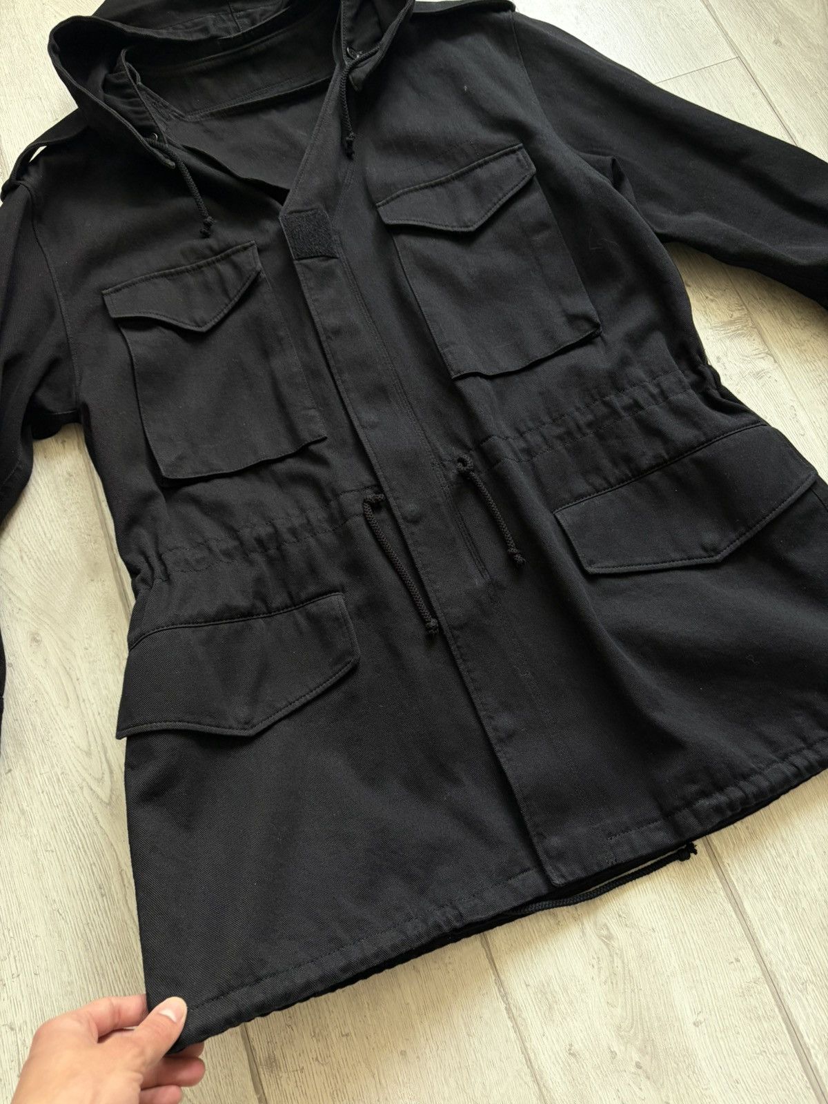 Maison Margiela Maison Margiela Black Hooded Field Jacket Parka Size US L / EU 52-54 / 3 - 7 Thumbnail