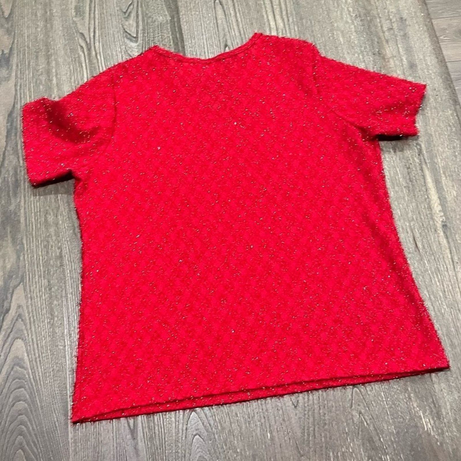 Vintage Kathie Lee Collection Top Short Sleeve Crewneck 18W/20W Size XXL / US 16-18 / IT 52-54 - 3 Thumbnail