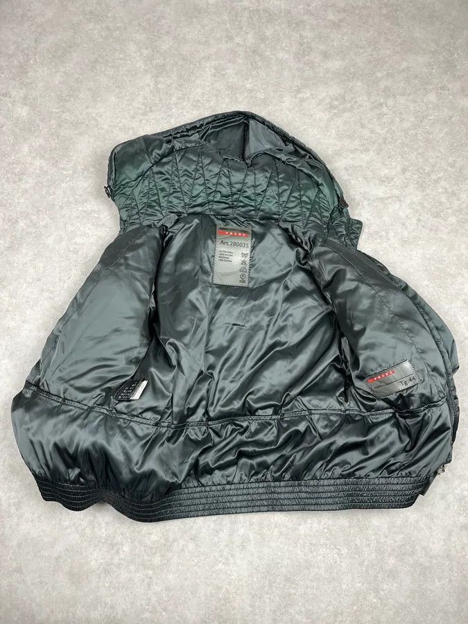 Prada 2000s Prada Dark Olive Puffer Jacket Size XS / US 0-2 / IT 36-38 - 9 Thumbnail