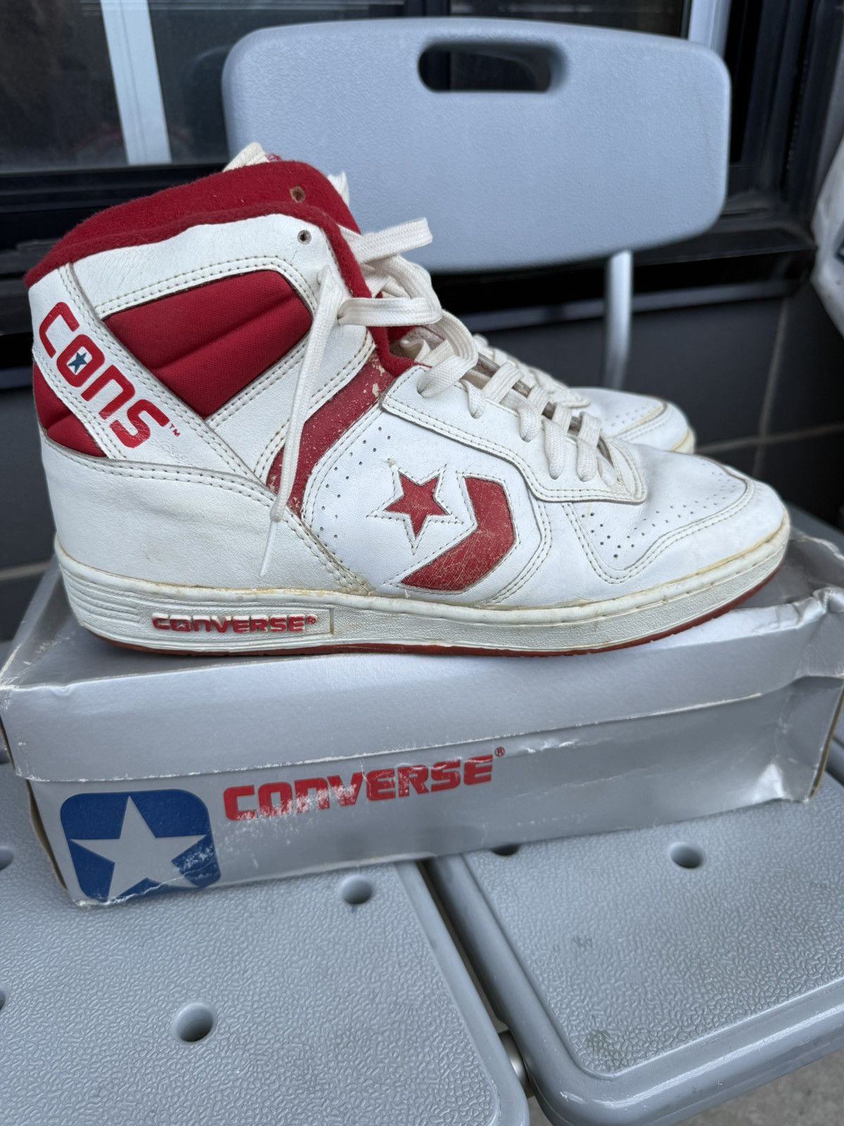 Converse Vintage hi top converse sneaker shoes size 11.5 Size US 11.5 / EU 44-45 - 3 Thumbnail