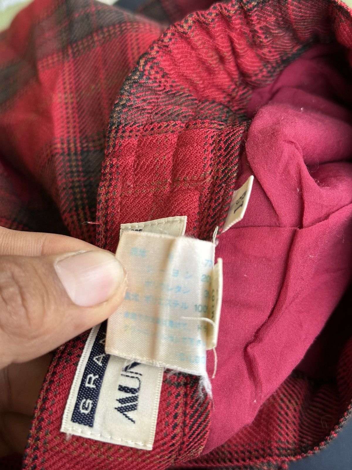Le Grande Bleu (L.G.B.) Vintage Japanese Brand GrandSlam Wool Pants. Size US 28 / EU 44 - 9 Thumbnail