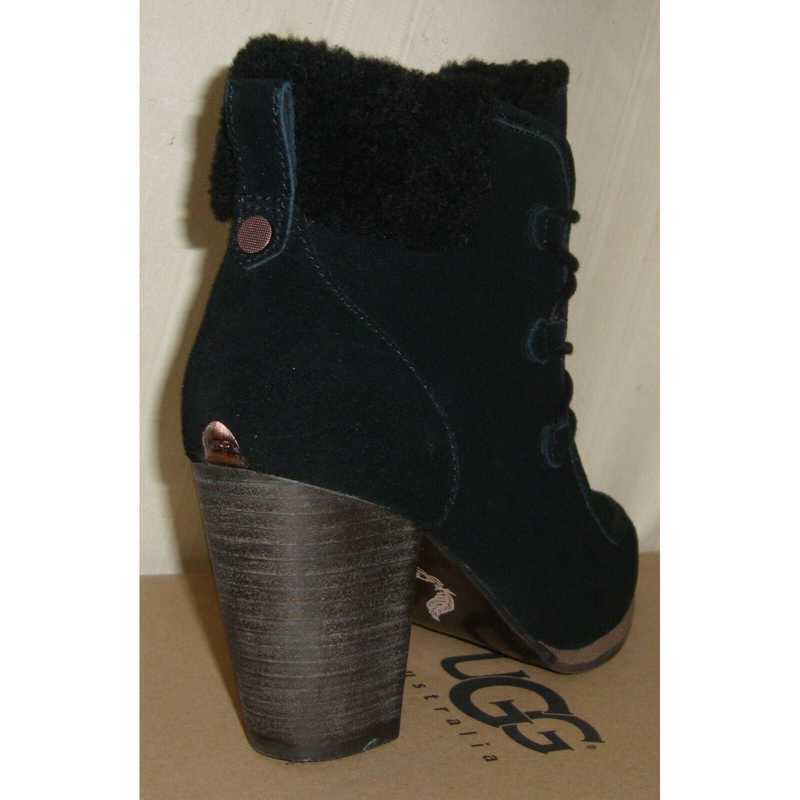 Ugg UGG Australia ANALISE Black Suede Sheepskin Ankle Boots Size Size US 9 / IT 39 - 2 Thumbnail