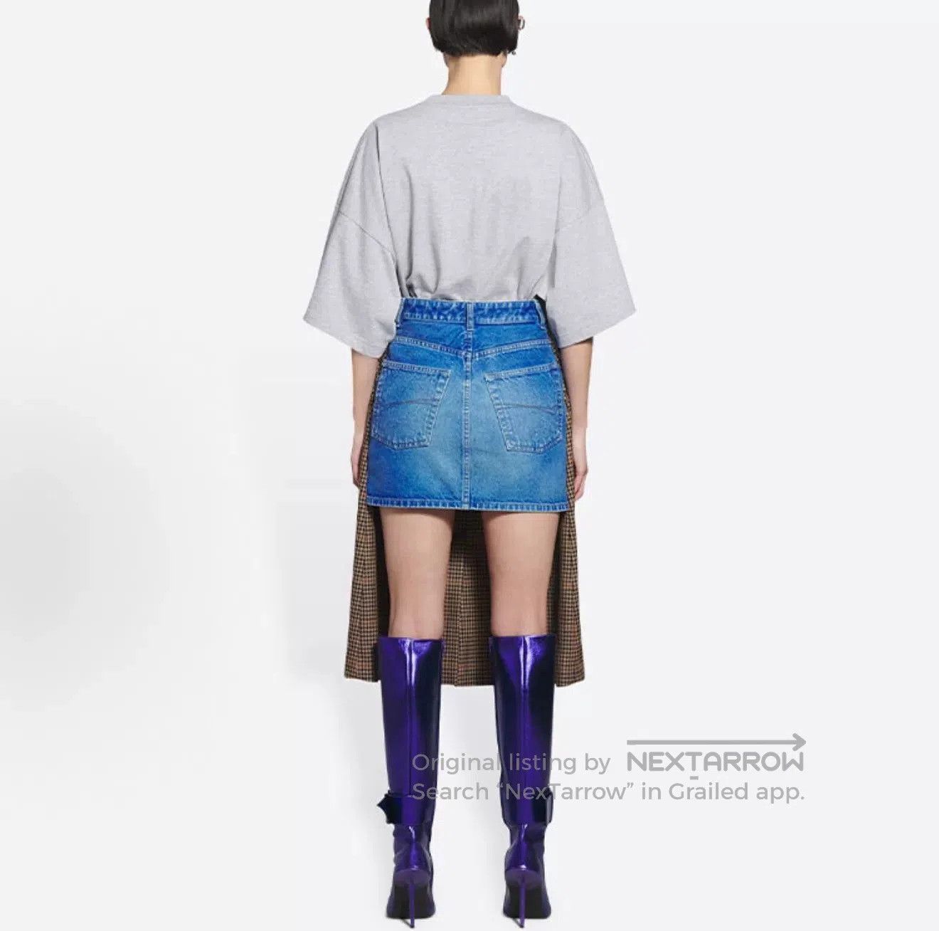 Balenciaga Balenciaga Women's Spliced Skirt. Size 33" - 7 Thumbnail