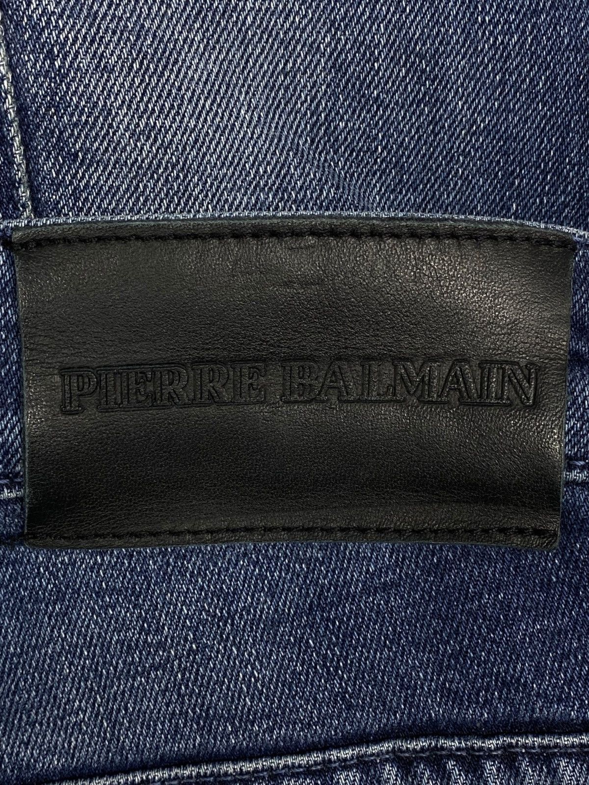 Pierre Balmain 🔥 PIERRE BALMAIN MOTO BIKER DENIM Y2K RARE DISTRESSED JEANS Size US 34 / EU 50 - 25 Thumbnail