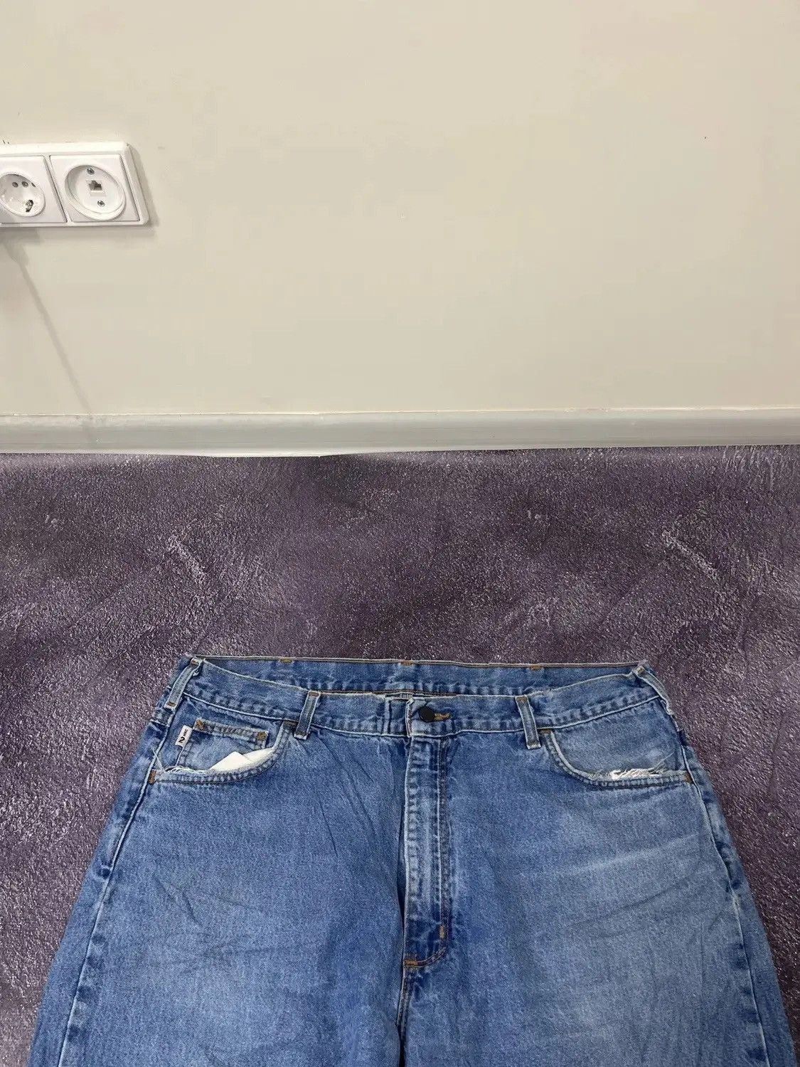 Carhartt × Vintage Vintage Carhartt Flame Resistant Blue Denim Hype Work Jeans Size US 38 / EU 54 - 7 Thumbnail