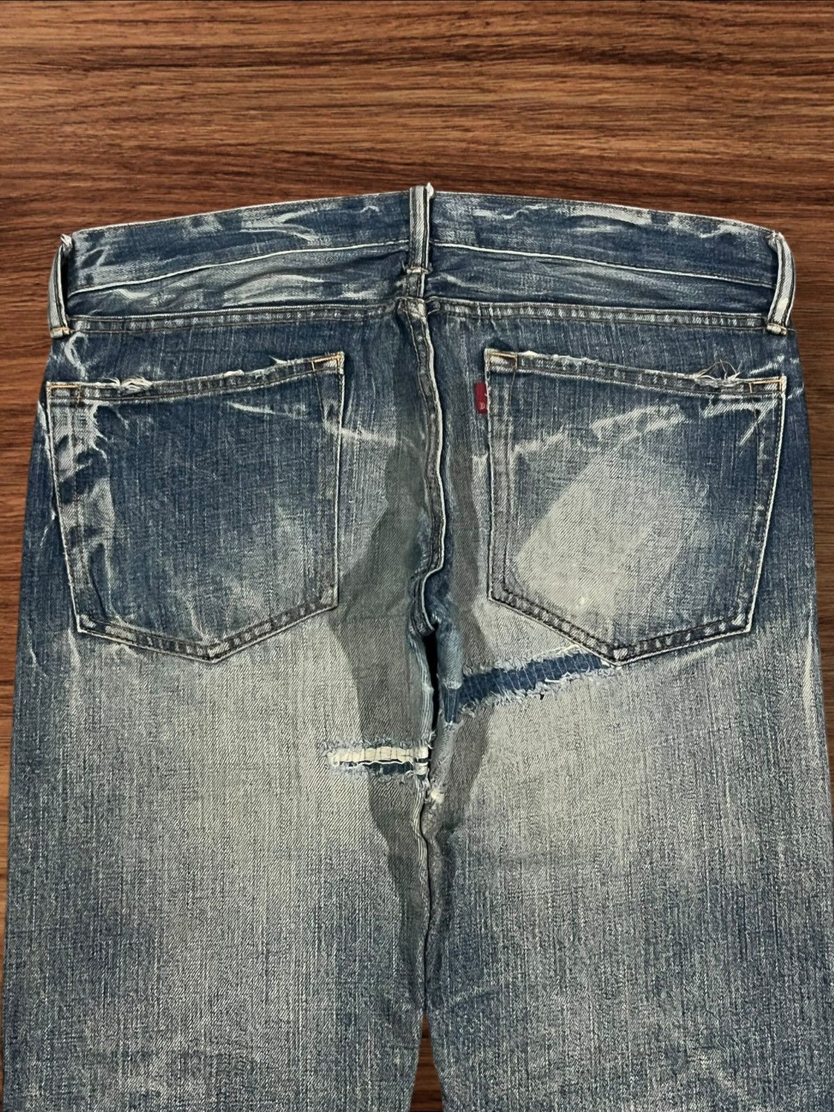 Eternal Vintage Eternal 811 Intense Whiskering Faded Frayed Hem Jean Size US 34 / EU 50 - 8 Thumbnail