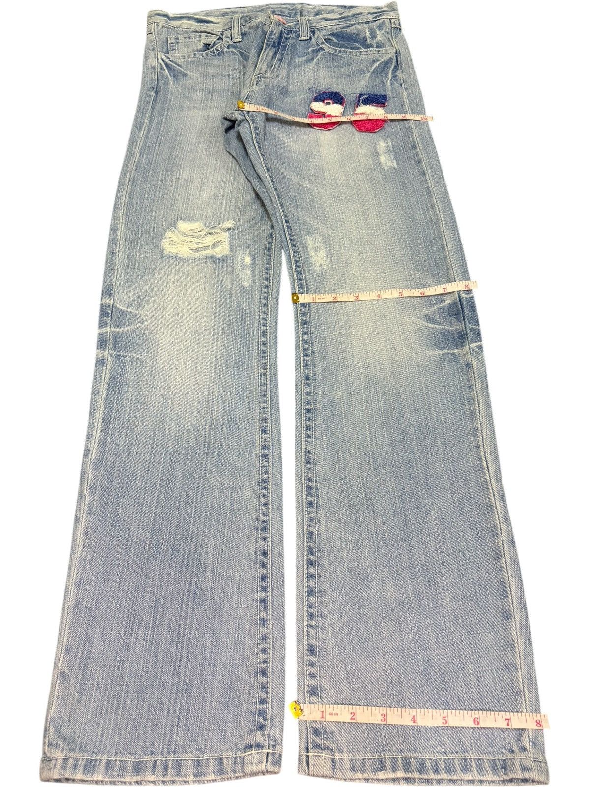 Edwin Vintage Japanese Brand Faded Wash Distressed Jeans Size 30" / US 8 / IT 44 - 8 Thumbnail
