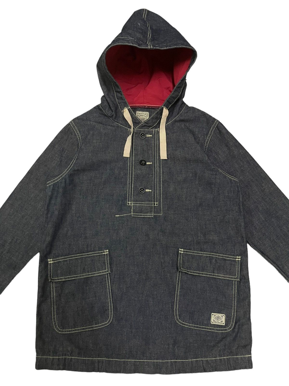 Japanese Brand Vintage Japanese Brand Half Button Denim Style Jacket Size US M / EU 48-50 / 2 - 3 Thumbnail