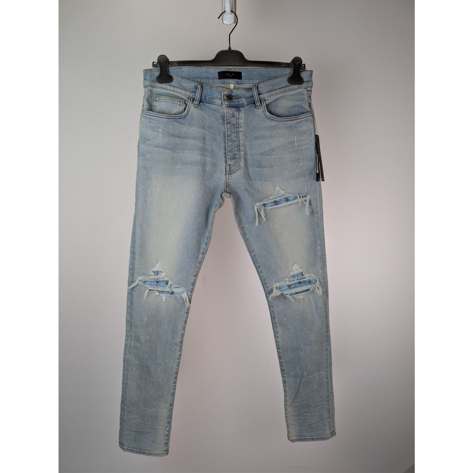 Amiri o1rshd1 Crystal Starburst MX1 Denim Jeans Surf Indigo Size US 34 / EU 50 - 1 Thumbnail