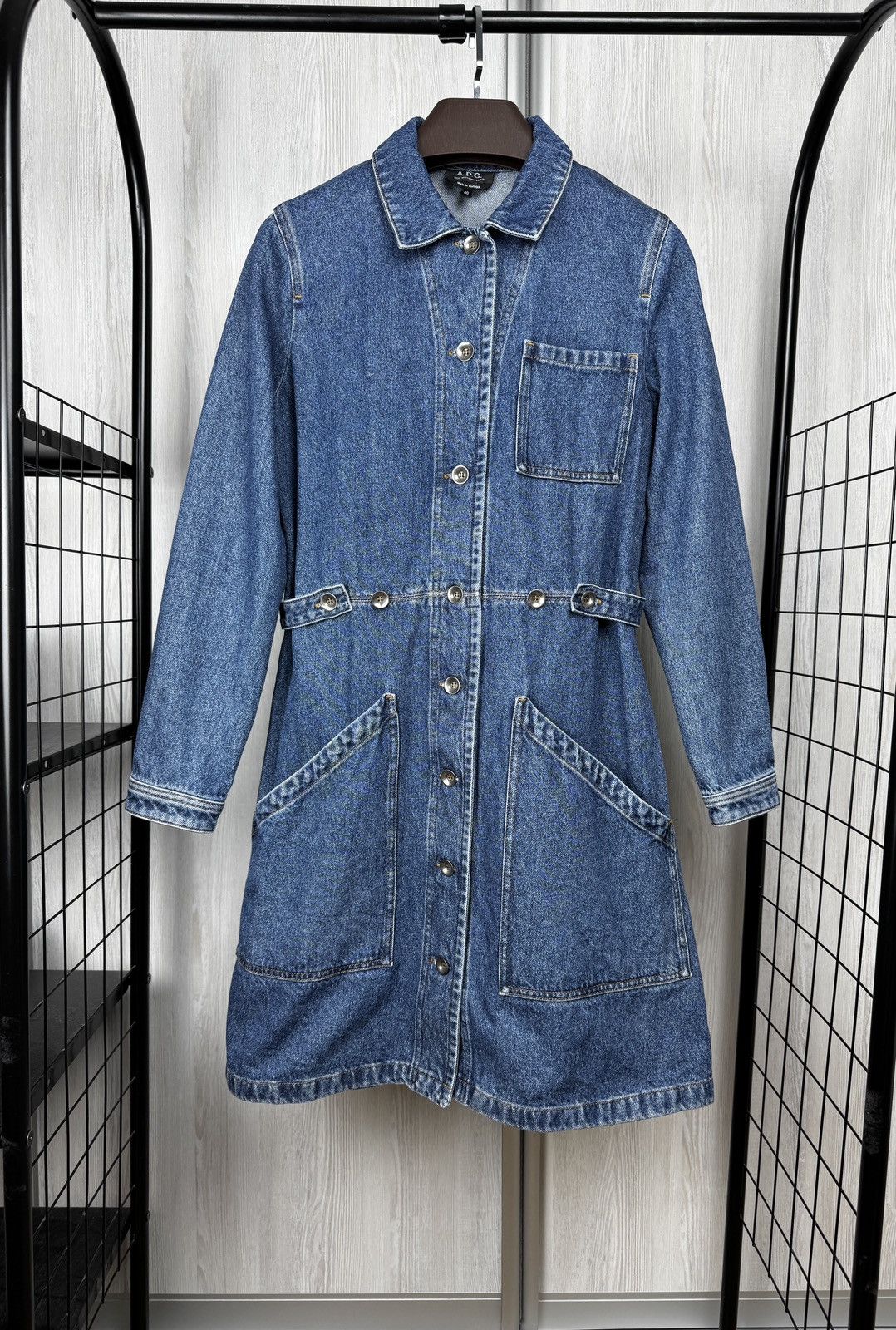 A.P.C. A.P.C Spring Denim Mini Shirt Dress size 40 Size M / US 6-8 / IT 42-44 - 1 Thumbnail