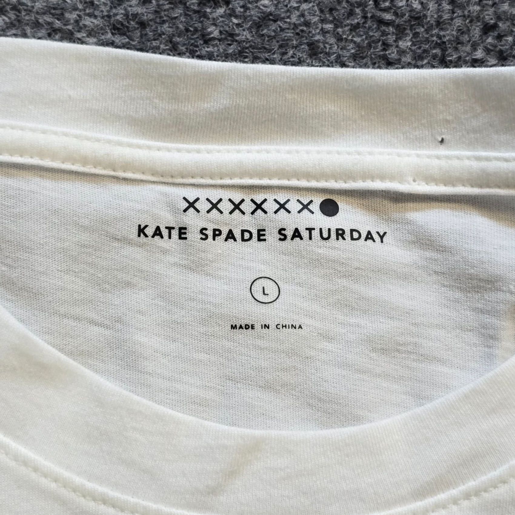 Vintage kate spade new york Top Womens T-Shirt Dolman Capsule Minimal Casual White Jersey Cotton Round Neck Short Sleeve L Regular* Size L / US 10 / IT 46 - 3 Thumbnail