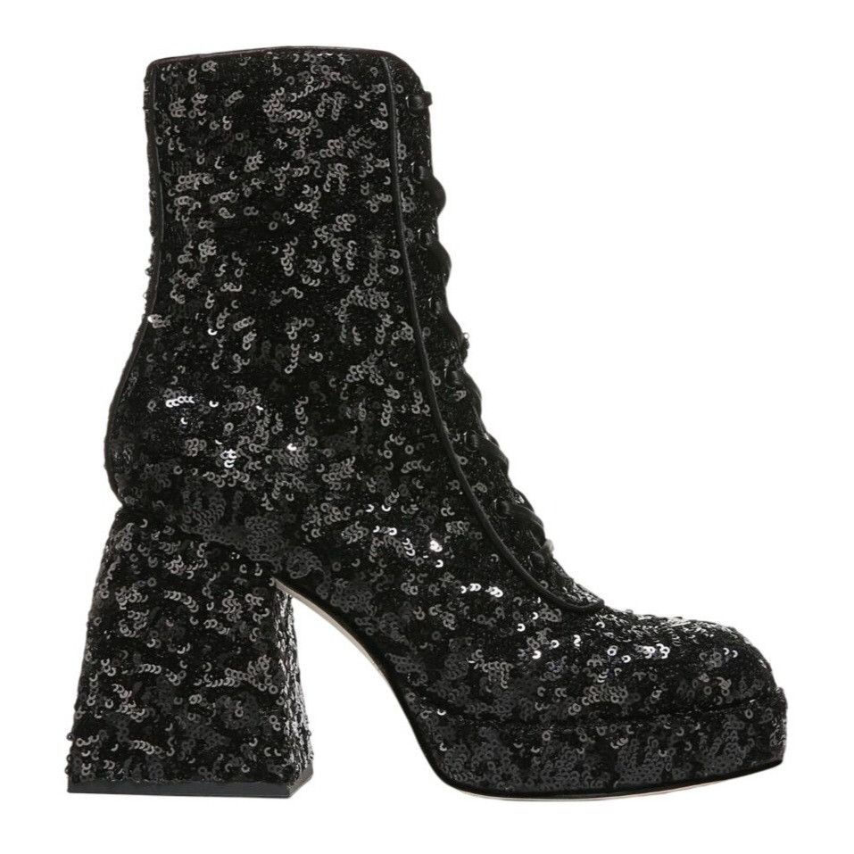 Other CIRCUS BY SAM EDELMAN / Kia Sequin / Black / Lace-Up & Zippe Size US 7 / IT 37 - 2 Thumbnail