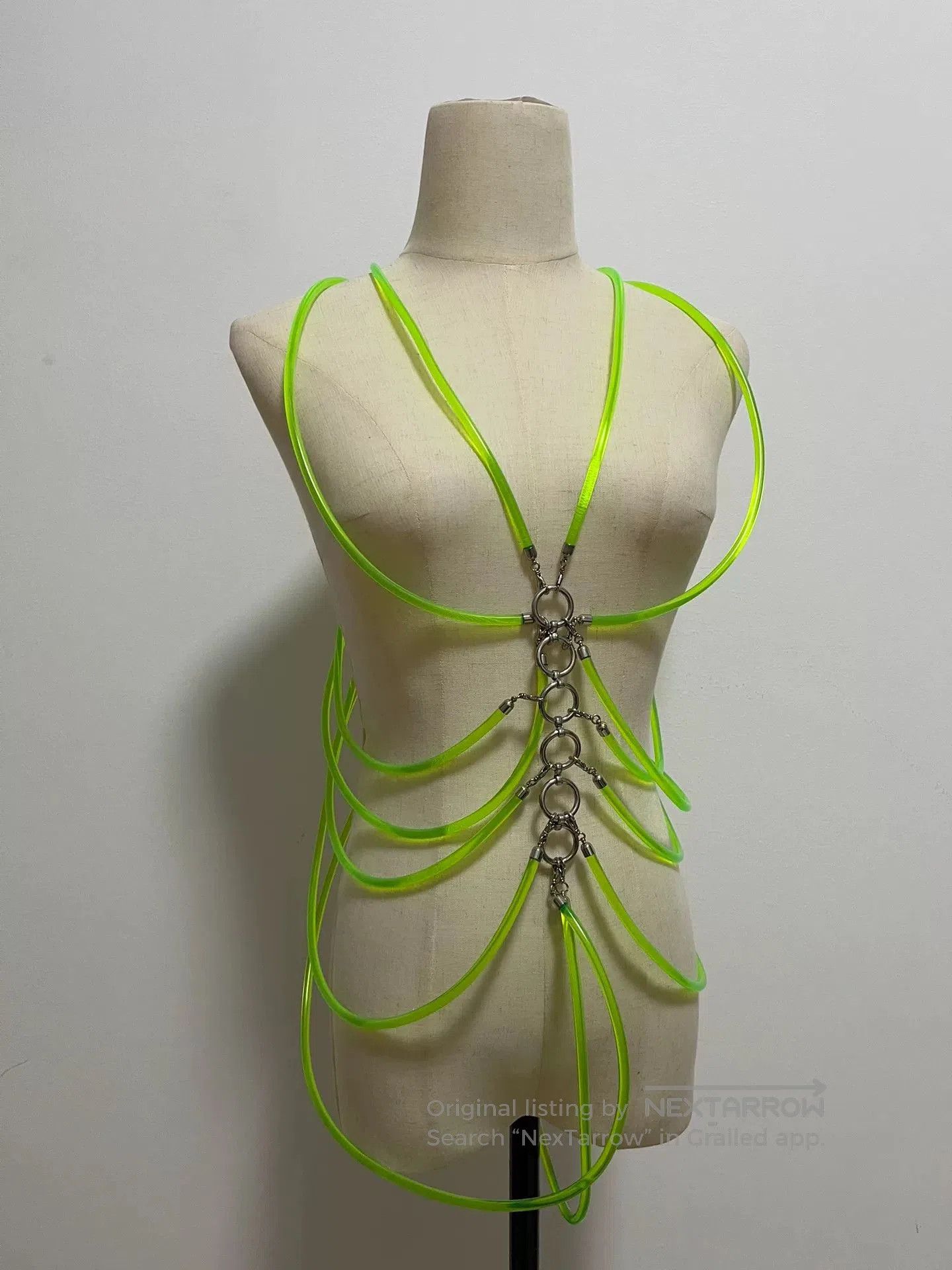 Fotus Fotus Green Fluorescent Tube Necklace. Size ONE SIZE - 1 Thumbnail