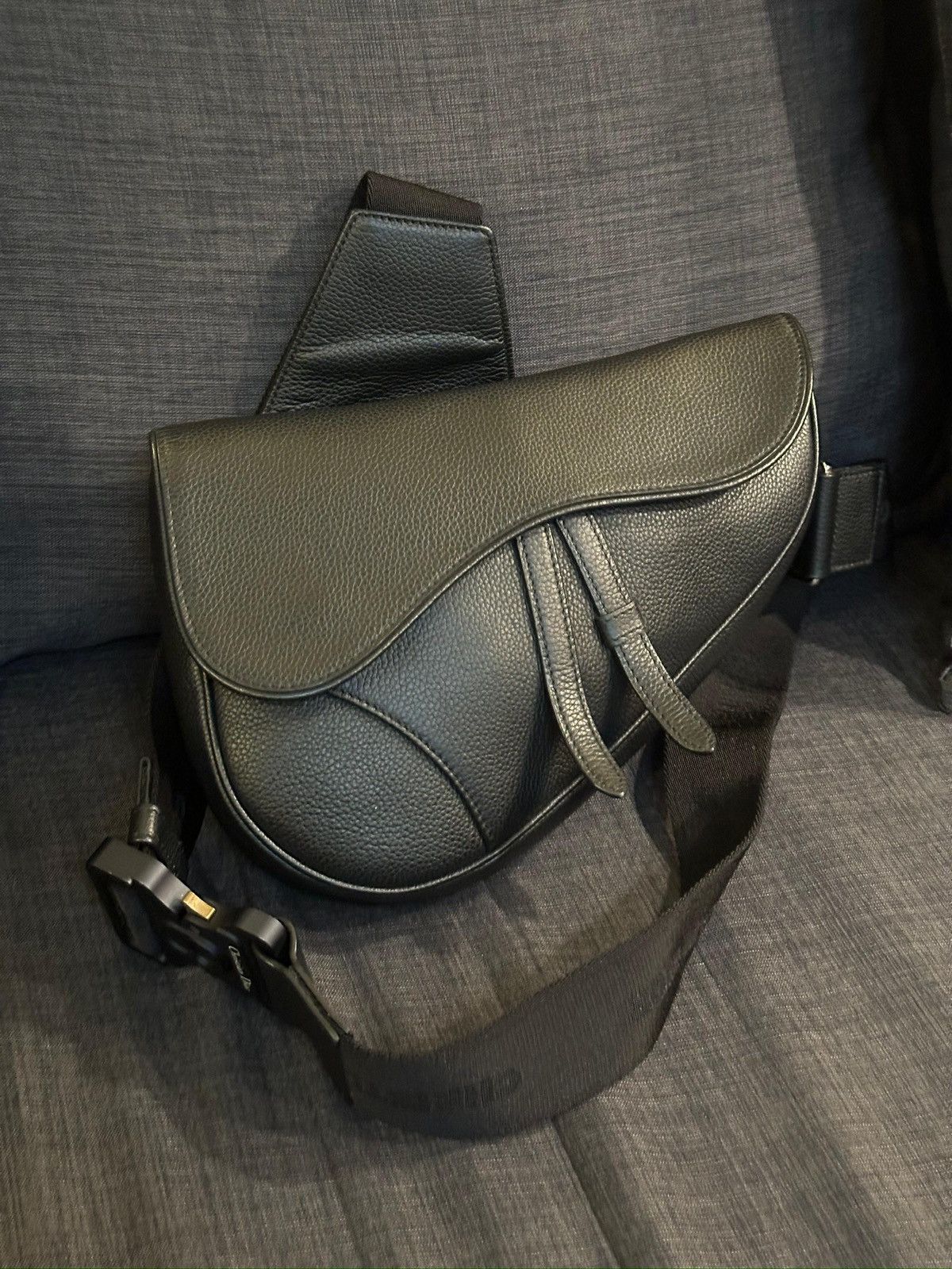 Dior Saddle Bag Black Calfskin Leather