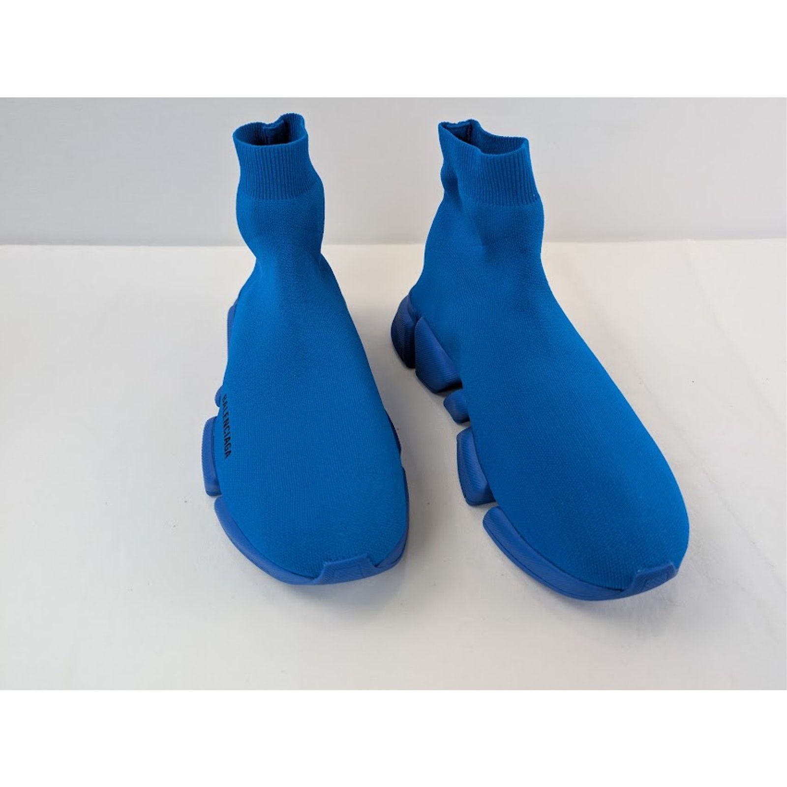 Balenciaga o1rshd1 Speed 2.0 Recycled Knit Sneakers in Dark Blue Size US 12 / EU 45 - 7 Thumbnail